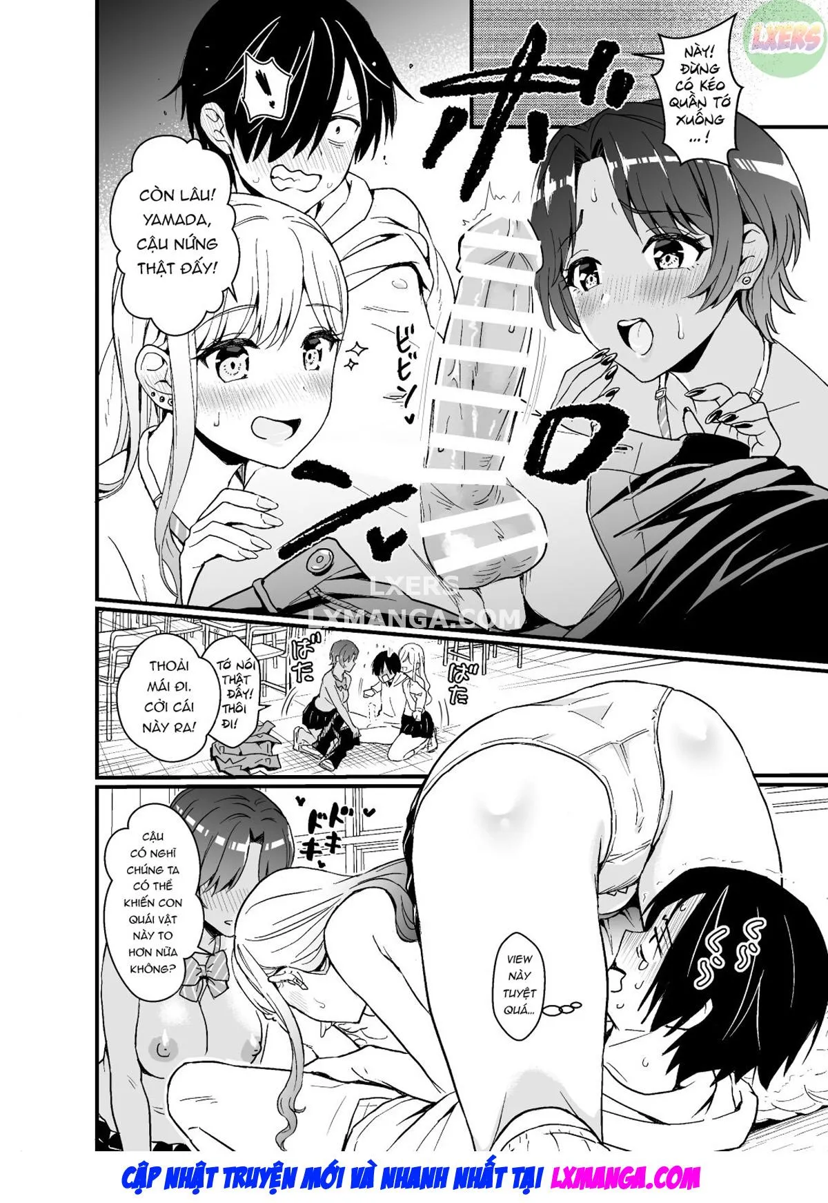 HentaiVN.net - Ảnh 15 - That Time Gyarus Asked Me To Grope Their Tits After Class [Gal Ni Houkago Oppai Sawatte Ku? Te Sasowareru Hanashi] - Oneshot