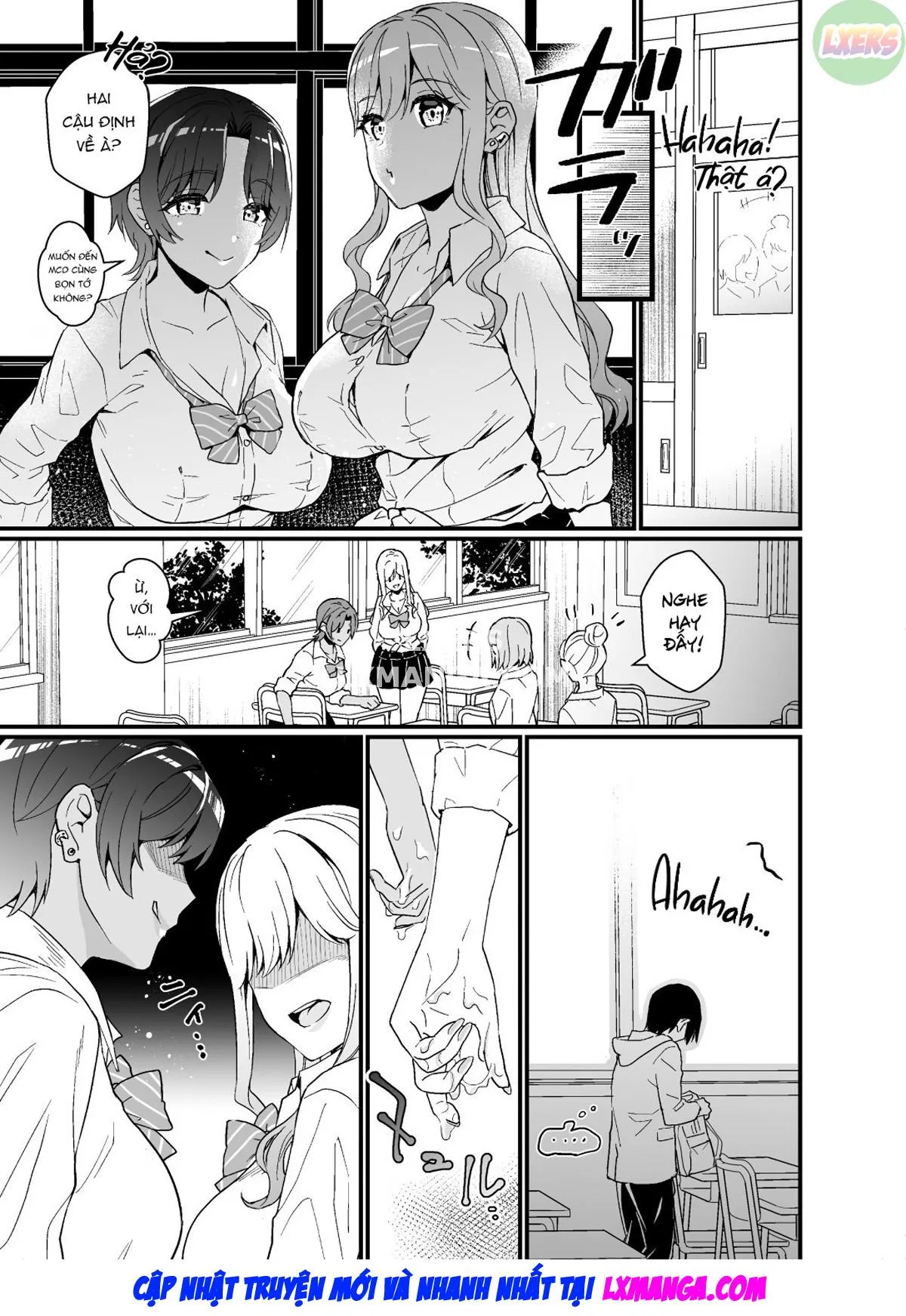 HentaiVN.net - Ảnh 18 - That Time Gyarus Asked Me To Grope Their Tits After Class [Gal Ni Houkago Oppai Sawatte Ku? Te Sasowareru Hanashi] - Oneshot