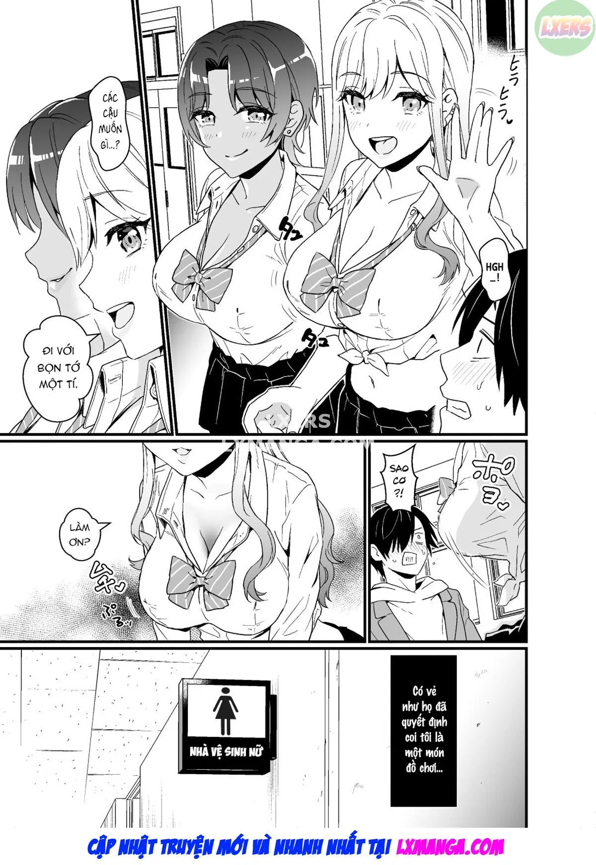 HentaiVN.net - Ảnh 20 - That Time Gyarus Asked Me To Grope Their Tits After Class [Gal Ni Houkago Oppai Sawatte Ku? Te Sasowareru Hanashi] - Oneshot