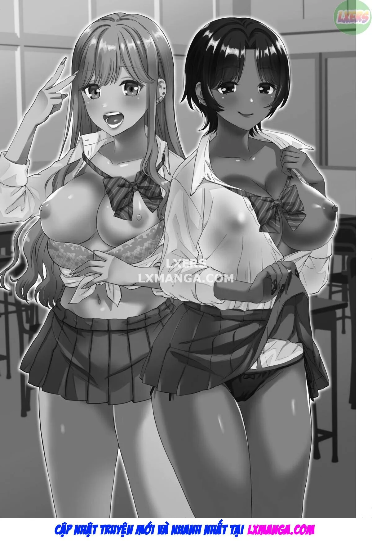 HentaiVN.net - Ảnh 5 - That Time Gyarus Asked Me To Grope Their Tits After Class [Gal Ni Houkago Oppai Sawatte Ku? Te Sasowareru Hanashi] - Oneshot