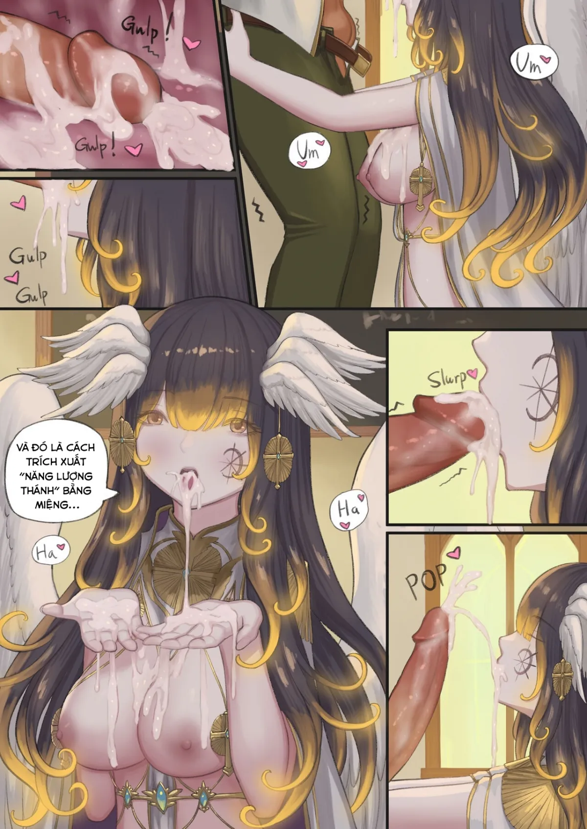 HentaiVN.net - Ảnh 15 - Giáo viên thánh thuật muốn tinh dịch của tôi! [My Holy Magic Teacher Wants My Cum!] - Oneshot