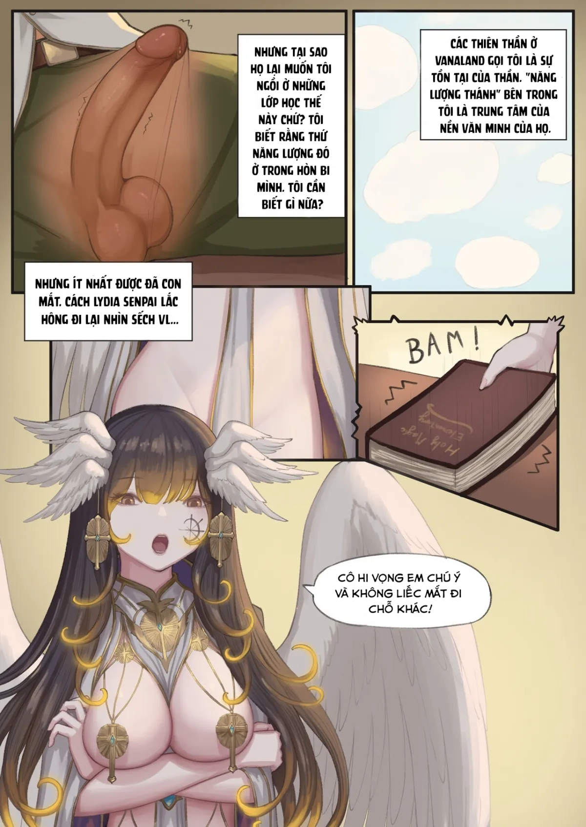 HentaiVN.net - Ảnh 6 - Giáo viên thánh thuật muốn tinh dịch của tôi! [My Holy Magic Teacher Wants My Cum!] - Oneshot