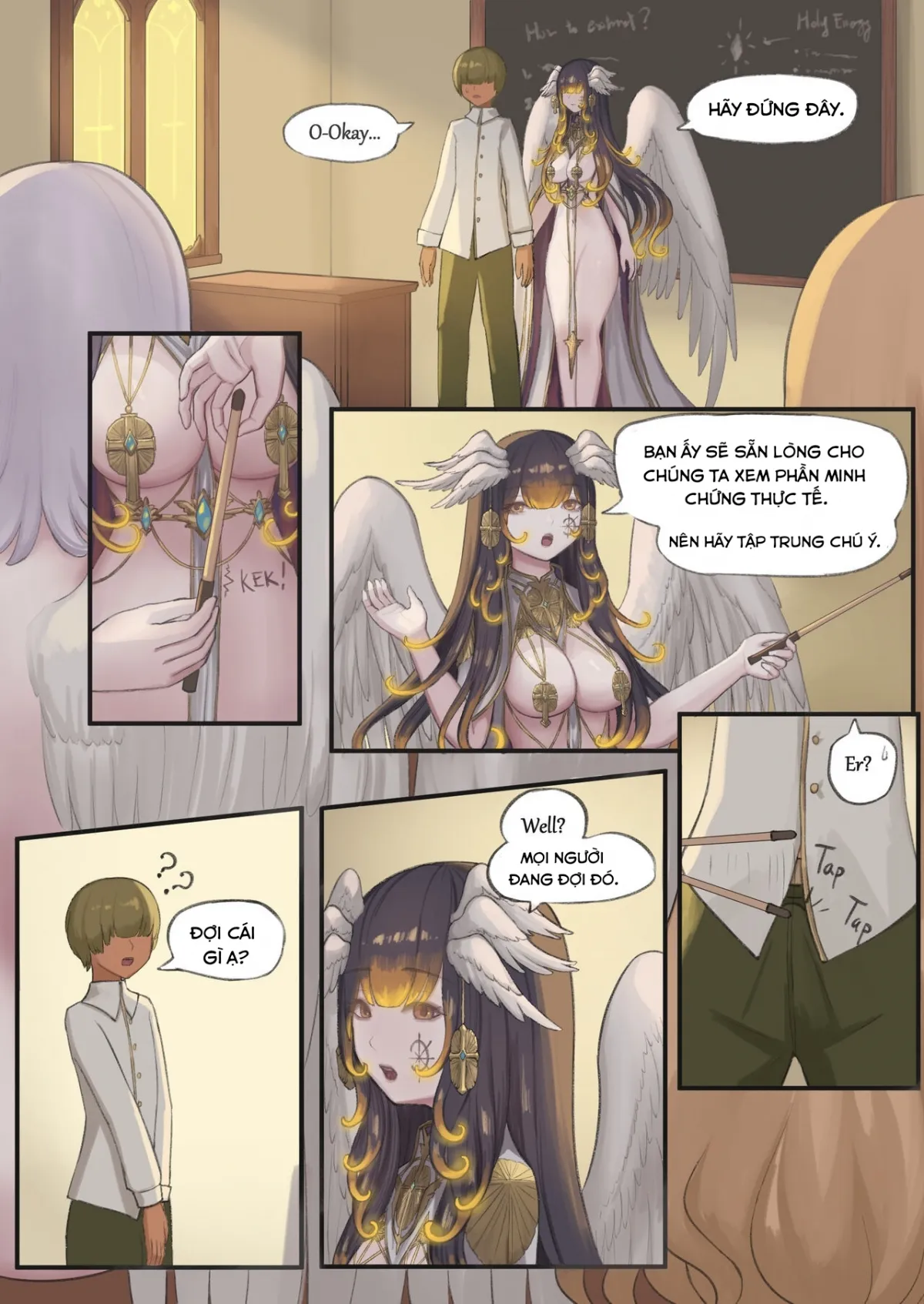 HentaiVN.net - Ảnh 8 - Giáo viên thánh thuật muốn tinh dịch của tôi! [My Holy Magic Teacher Wants My Cum!] - Oneshot