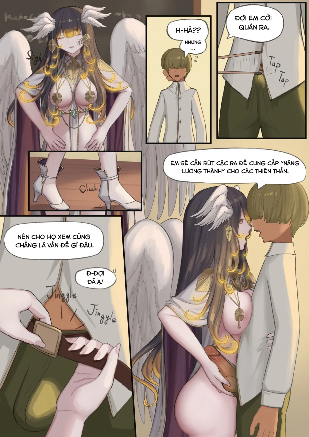HentaiVN.net - Ảnh 9 - Giáo viên thánh thuật muốn tinh dịch của tôi! [My Holy Magic Teacher Wants My Cum!] - Oneshot