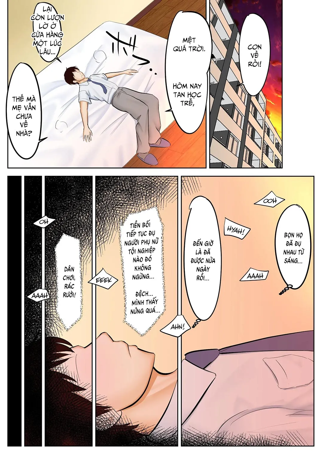 HentaiVN.net - Ảnh 15 - Người mẹ đơn thân hàng xóm [Yankee Datta Haha To Senpai] - Oneshot