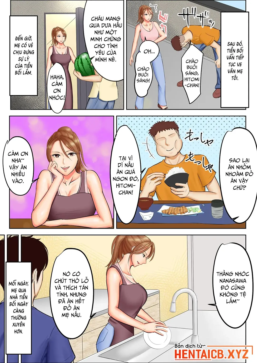 HentaiVN.net - Ảnh 6 - Người mẹ đơn thân hàng xóm [Yankee Datta Haha To Senpai] - Oneshot