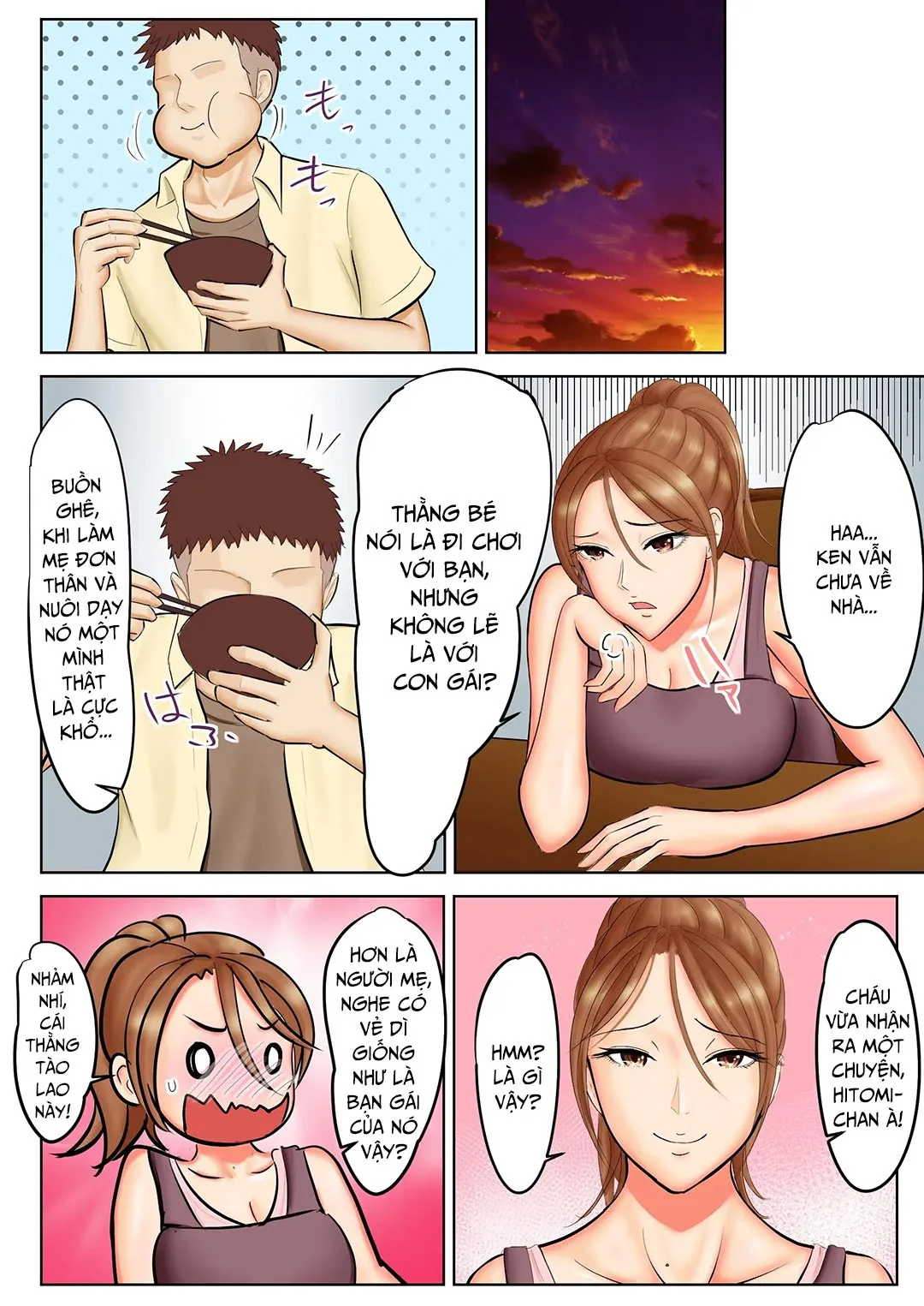 HentaiVN.net - Ảnh 7 - Người mẹ đơn thân hàng xóm [Yankee Datta Haha To Senpai] - Oneshot
