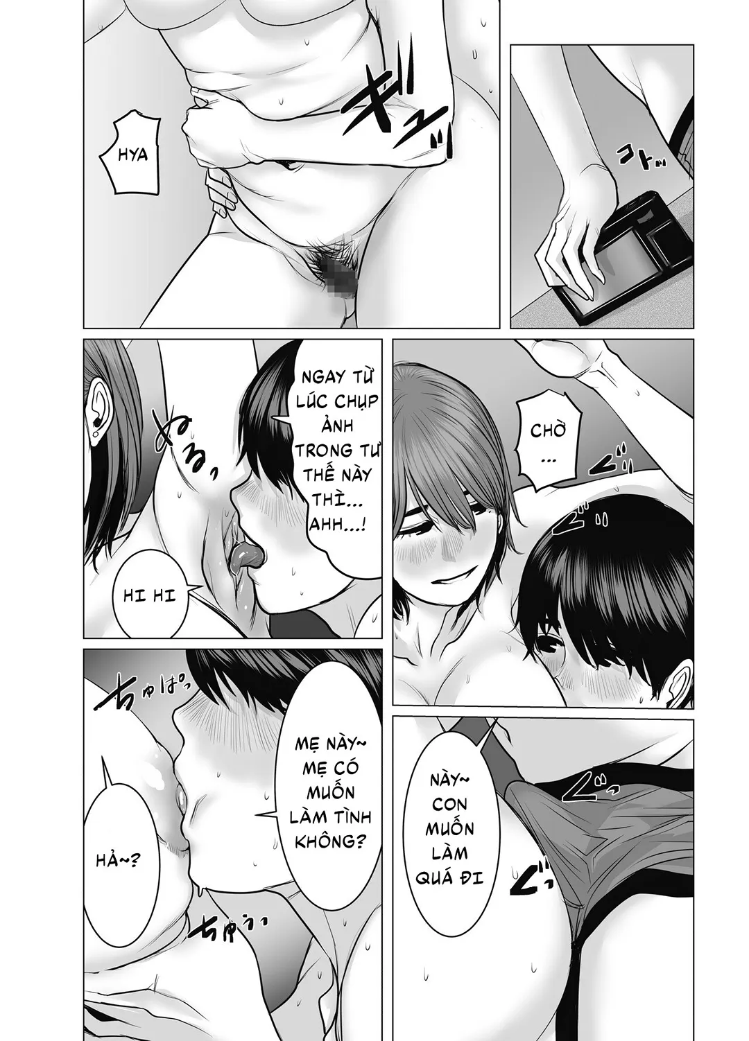 HentaiVN.net - Ảnh 124 - Mẹ là cựu idol, tôi không kiềm chế nổi [Mama Wa Moto GraDol Boku Wa Gaman Dekinai] - Chap 3