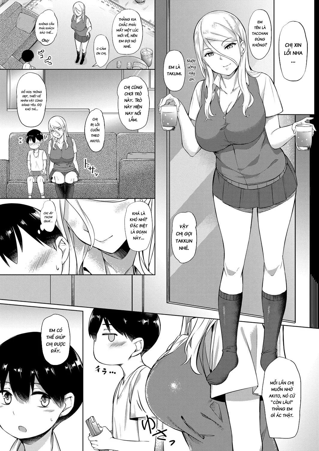 HentaiVN.net - Ảnh 4 - Ngày cậu bé biết được mùi gái [Shotakun ga Gyaru wo Shitta hi] - Oneshot