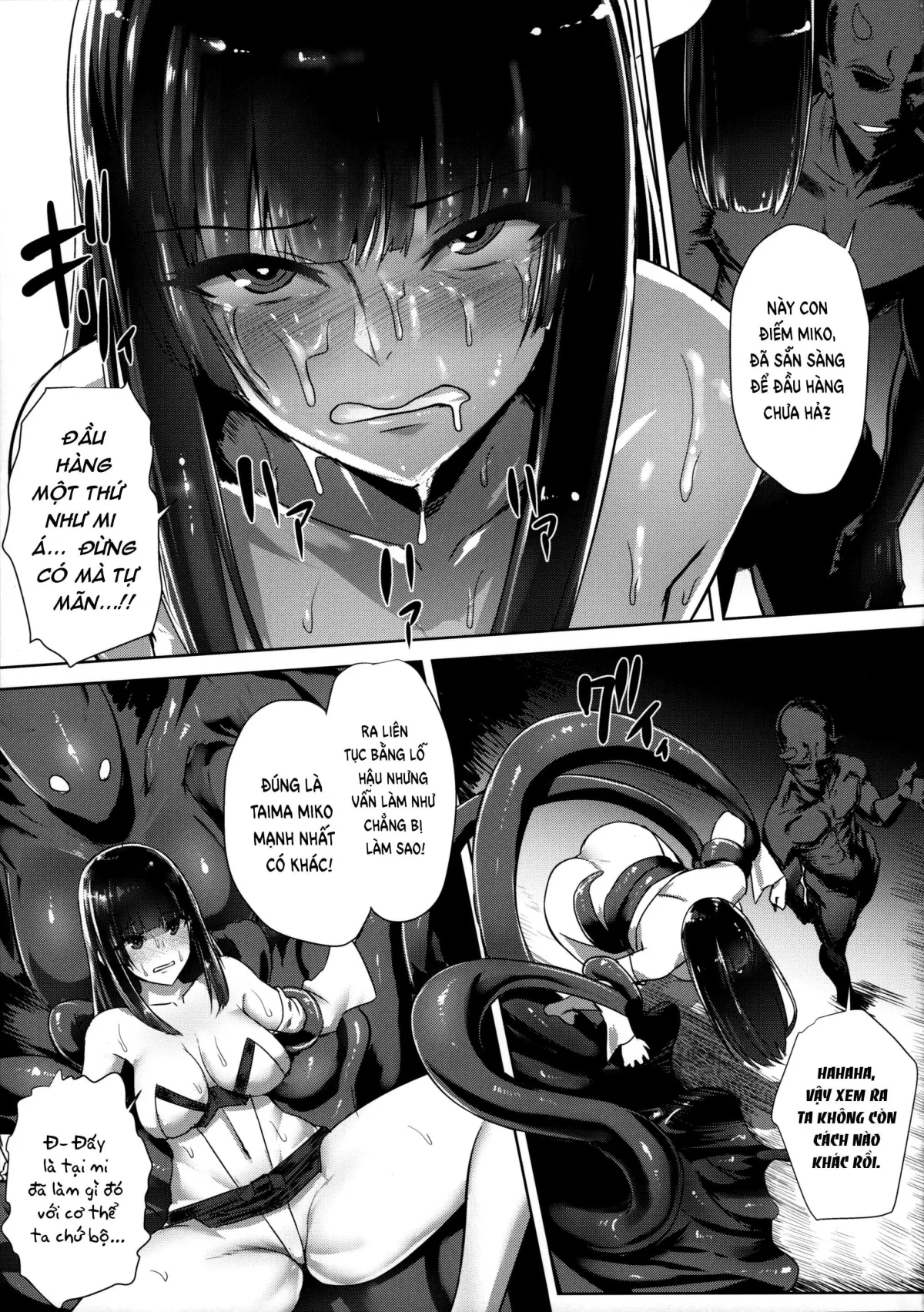 HentaiVN.net - Ảnh 10 - Vu Nữ Trừ Tà [退魔巫女～敗北の菊門～] - Oneshot