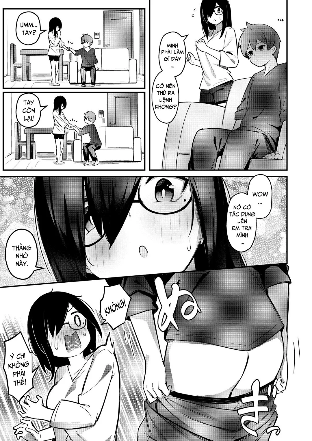 HentaiVN.net - Ảnh 10 - Chị gái ảm đạm thôi miên em trai [Nekura Kyonyuu No Onee-Chan Wa, Saiminshite De Mo Otouto Chinpo O Netoritai] - Oneshot