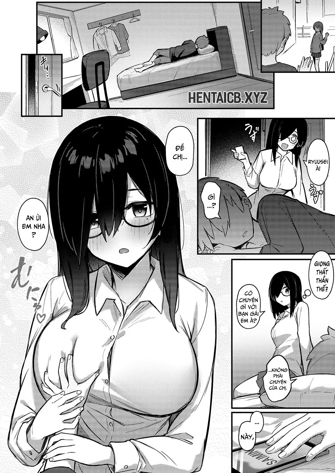 HentaiVN.net - Ảnh 35 - Chị gái ảm đạm thôi miên em trai [Nekura Kyonyuu No Onee-Chan Wa, Saiminshite De Mo Otouto Chinpo O Netoritai] - Oneshot