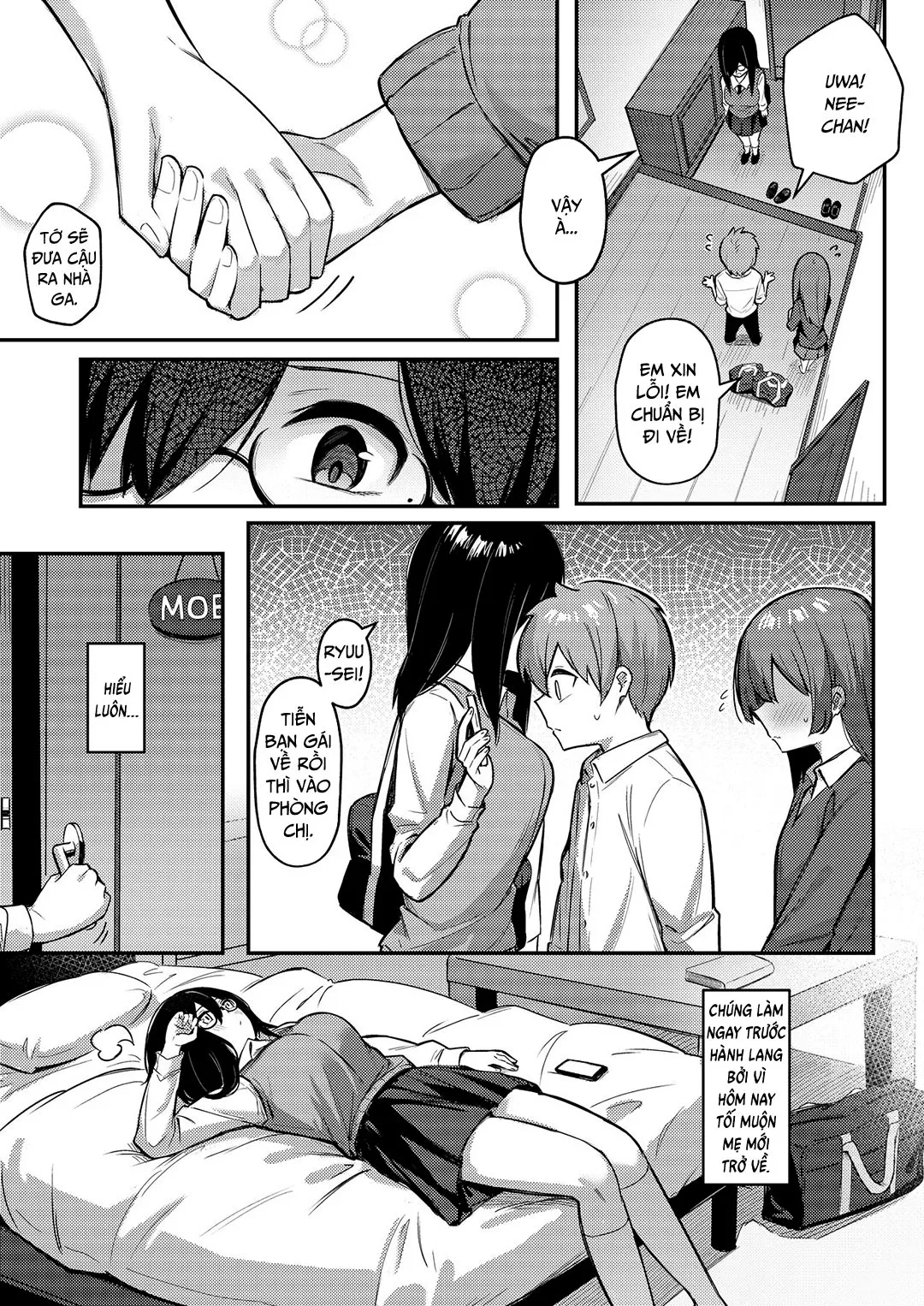 HentaiVN.net - Ảnh 4 - Chị gái ảm đạm thôi miên em trai [Nekura Kyonyuu No Onee-Chan Wa, Saiminshite De Mo Otouto Chinpo O Netoritai] - Oneshot