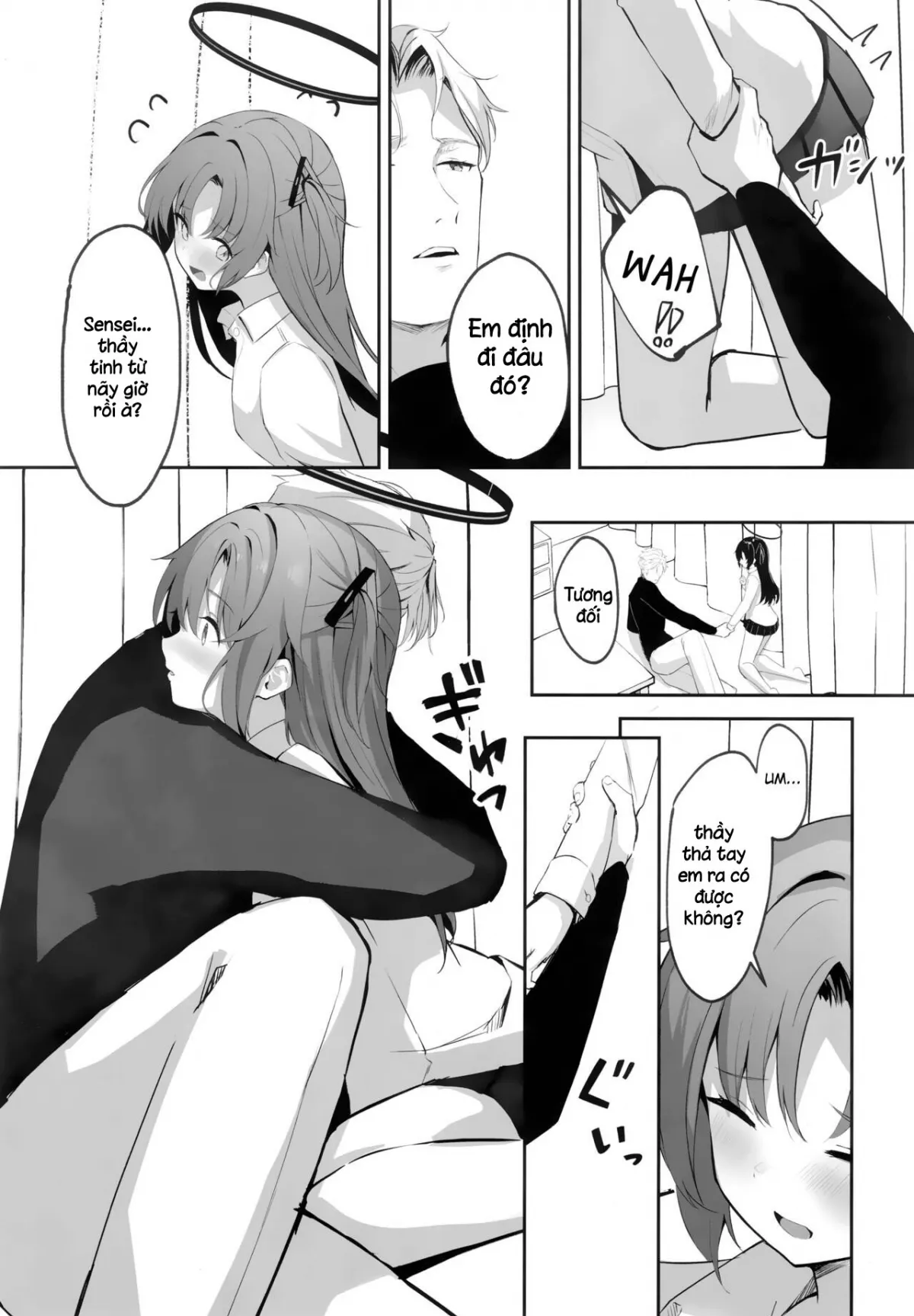 HentaiVN.net - Ảnh 20 - Cơn mưa và sự vội vàng (Blue Archive) [Ame to Shousou ; rain and impatience ; 雨と焦燥] - Oneshot