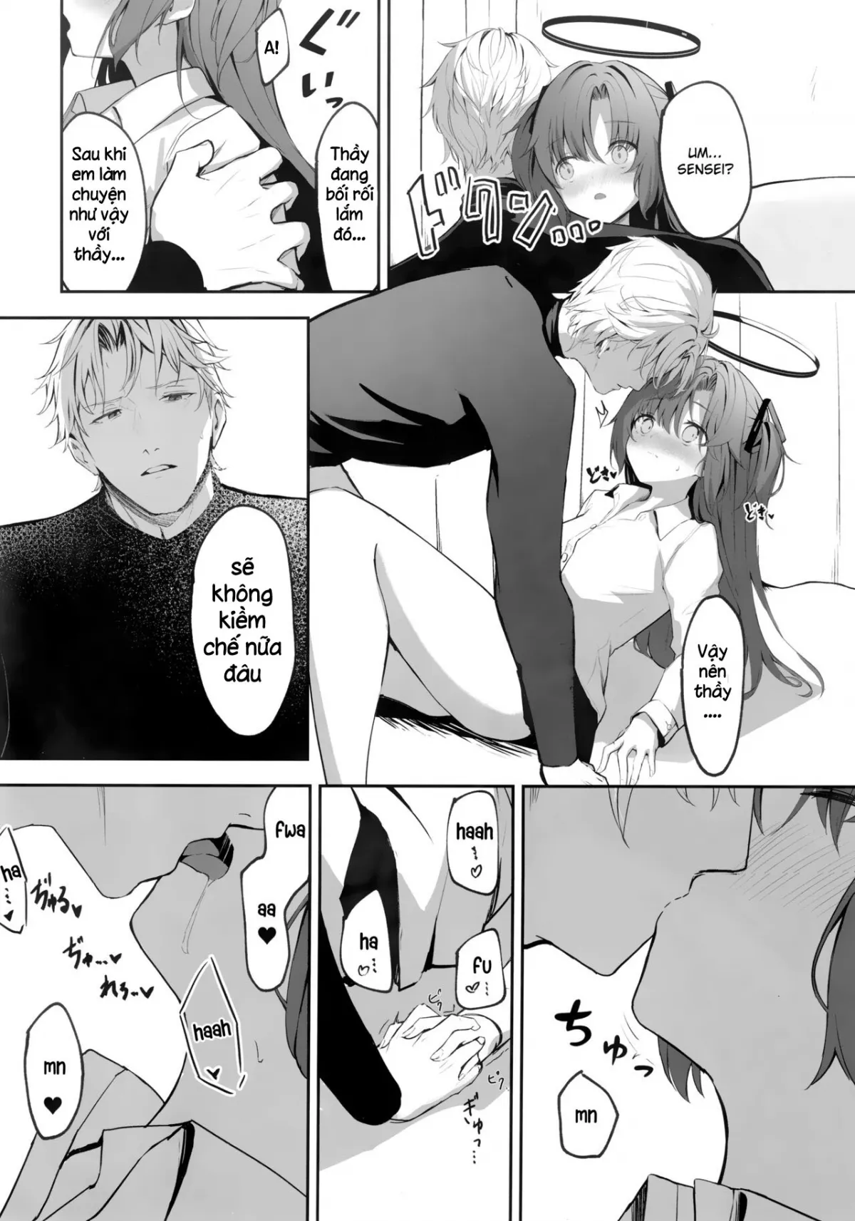HentaiVN.net - Ảnh 21 - Cơn mưa và sự vội vàng (Blue Archive) [Ame to Shousou ; rain and impatience ; 雨と焦燥] - Oneshot