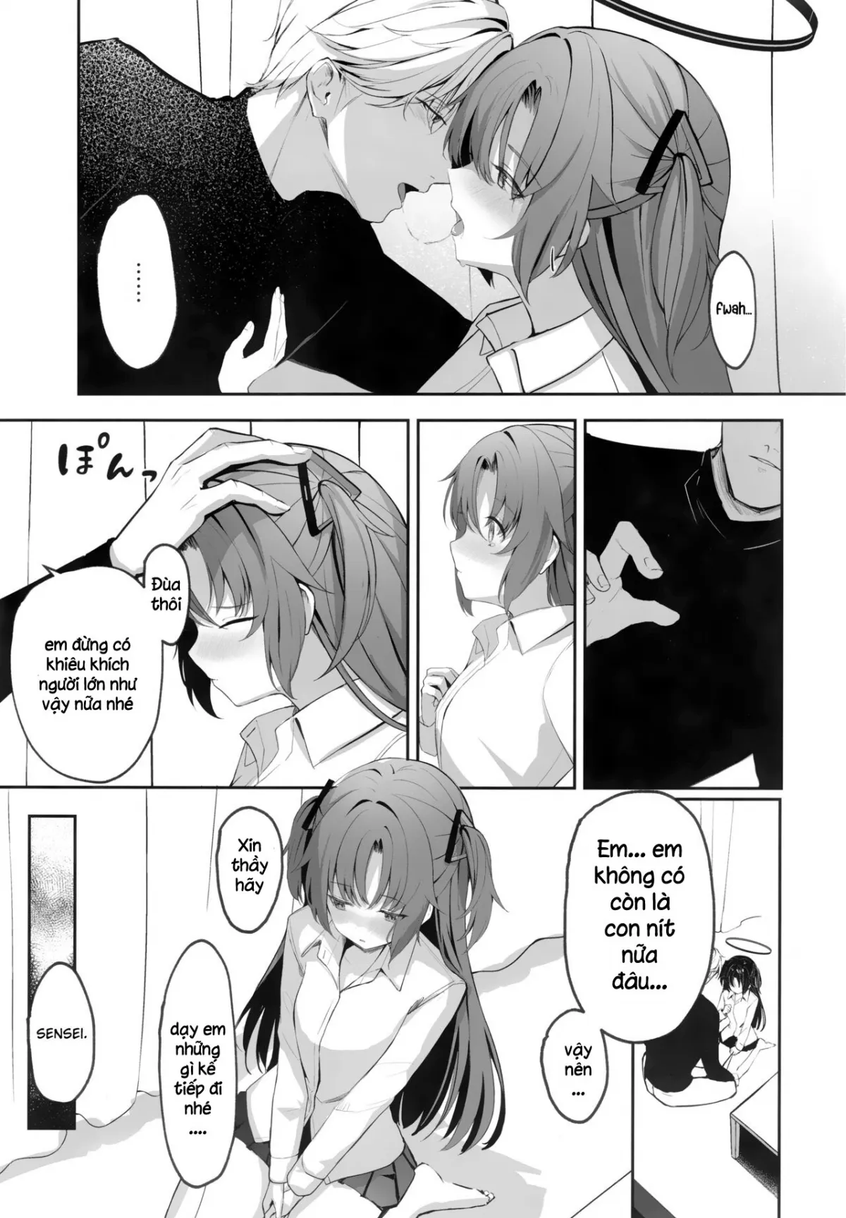 HentaiVN.net - Ảnh 22 - Cơn mưa và sự vội vàng (Blue Archive) [Ame to Shousou ; rain and impatience ; 雨と焦燥] - Oneshot