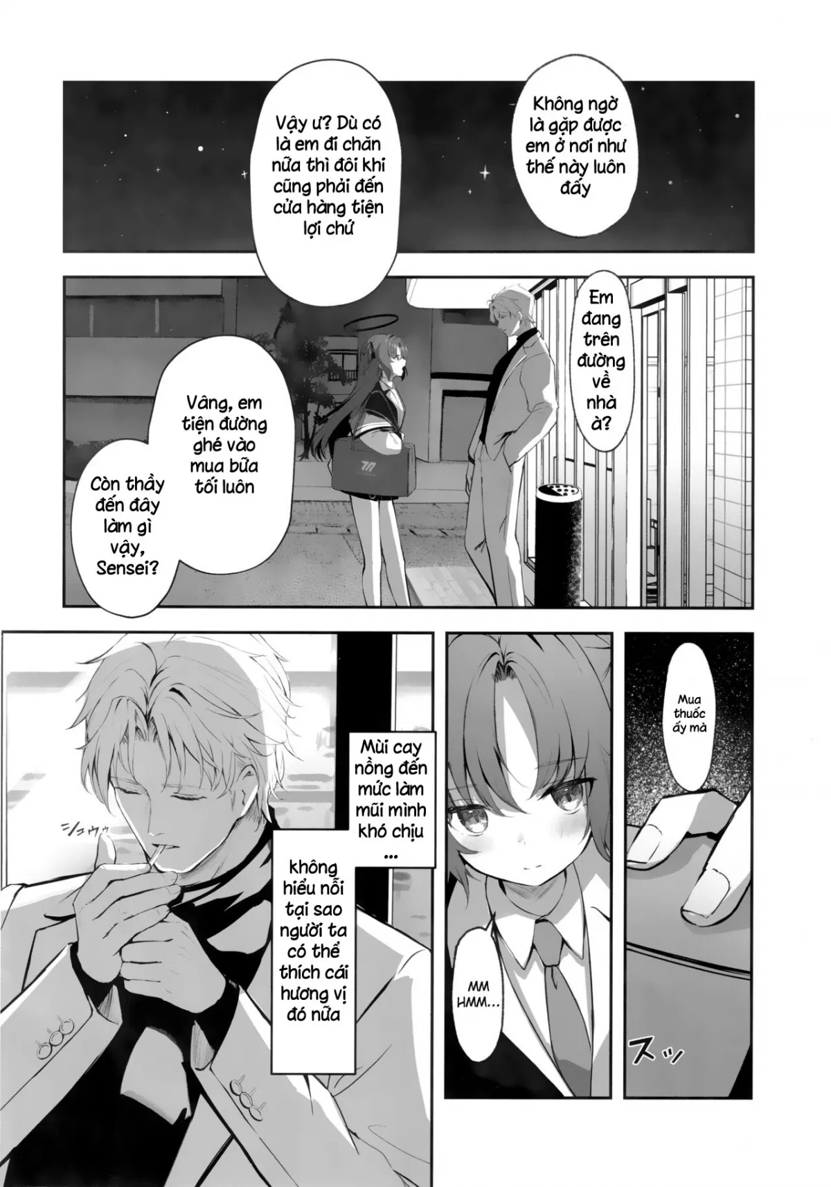 HentaiVN.net - Ảnh 5 - Cơn mưa và sự vội vàng (Blue Archive) [Ame to Shousou ; rain and impatience ; 雨と焦燥] - Oneshot
