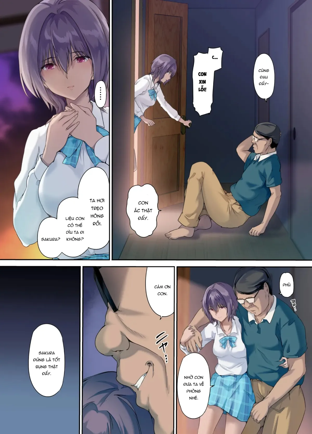 HentaiVN.net - Ảnh 17 - 放課後代理妻 桜 -夫婦の寝室で種付けされる娘 - Chap 2