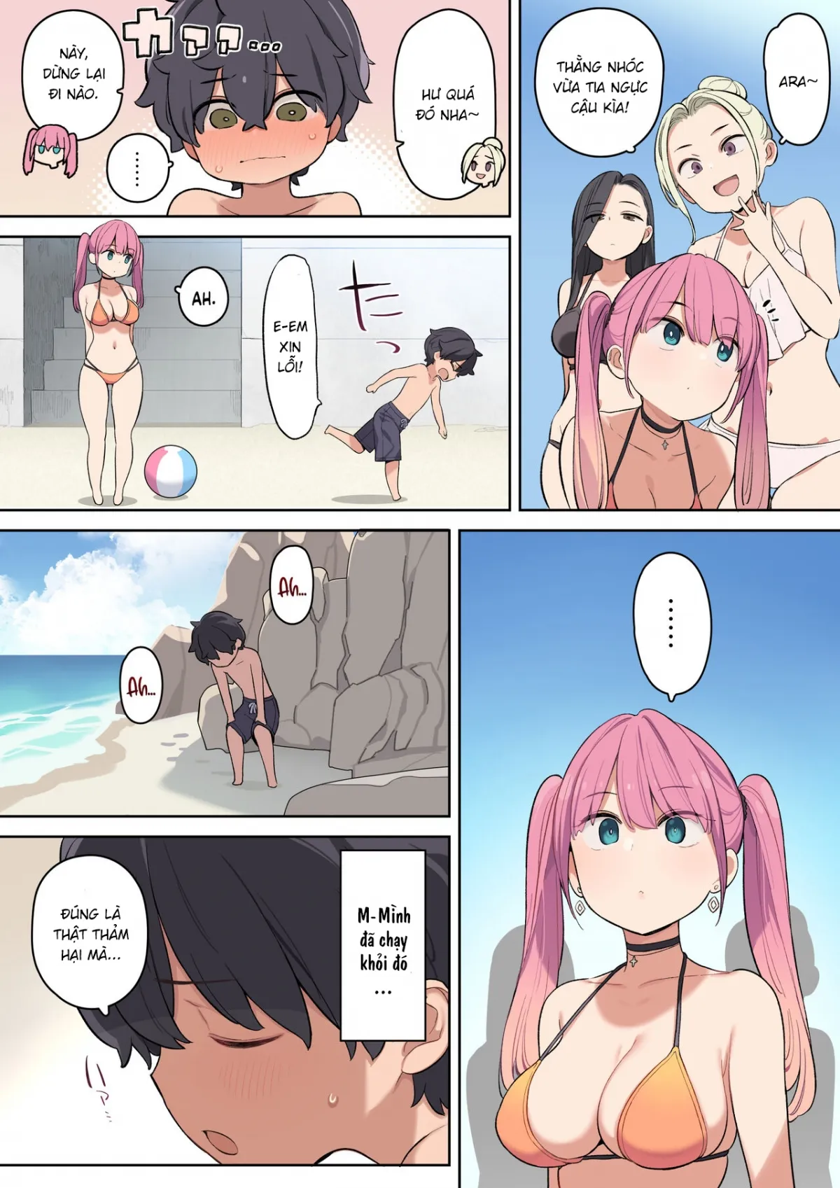 HentaiVN.net - Ảnh 4 - Sẽ thế nào nếu bạn gặp chị gái zâm đãng bên bãi biển? [Moshi Umibe de Ecchi na Onee-san to Deattara] - Oneshot
