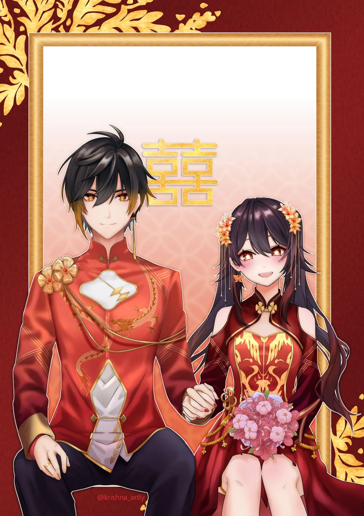 HentaiVN.net - Ảnh 9 - Cầu Vồng Sau Cơn Mưa, Giấc Mơ Về Hạnh Phúc - Zhongli Và Hutao Trước Đám Cưới! [Rainbow After Heavy Rain, Dreams of Colorful Wings - Zhongli x Hu Tao before wedding] - Tiểu Đường