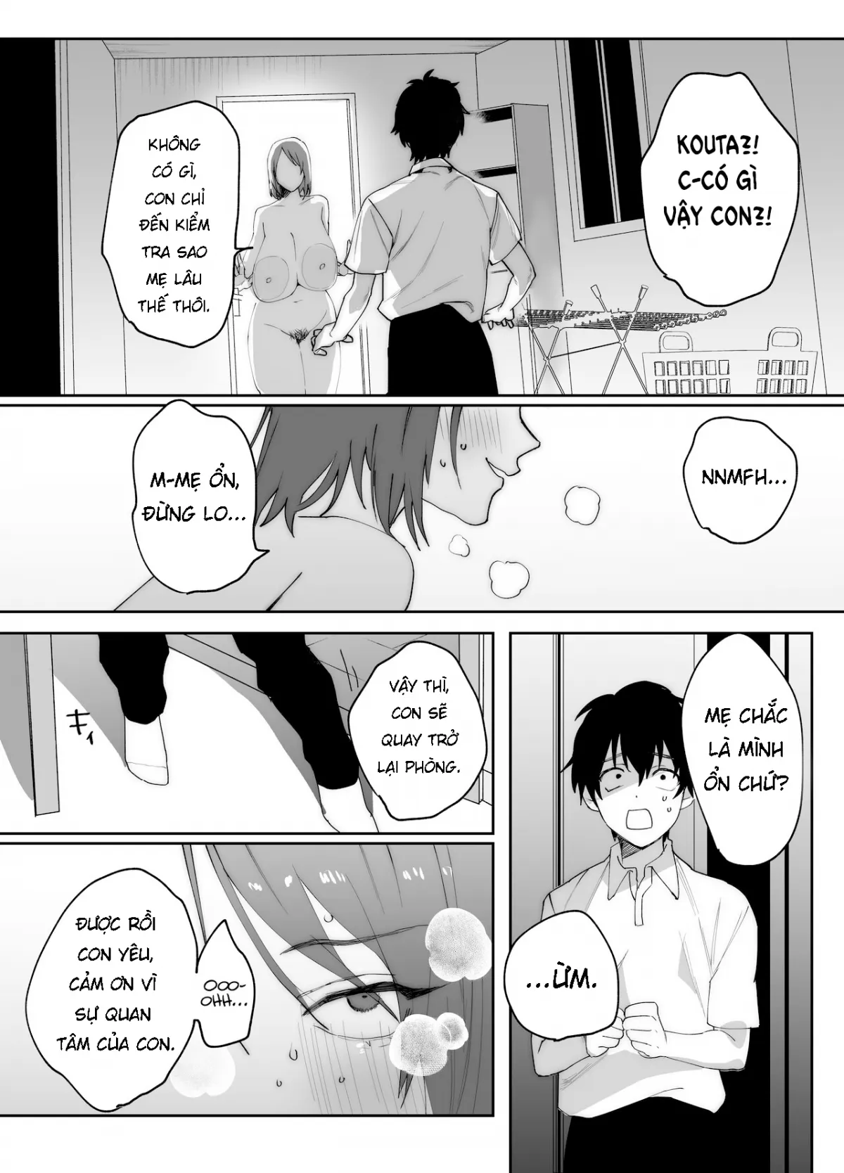 HentaiVN.net - Ảnh 11 - Kaa-san ga Tomodachi to Sex Shiteita Ken [Thằng bạn thuở nhỏ chơi mẹ của tôi] - Oneshot