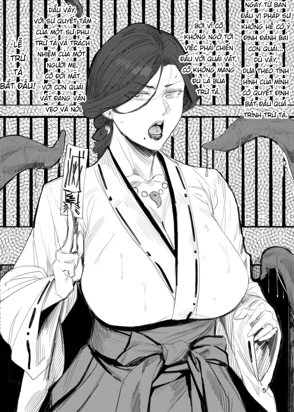 HentaiVN.net - Ảnh 4 - Igyou Koubi Kairaku Jigoku [Pháp sư trừ tà và quỷ xúc tu] - Oneshot