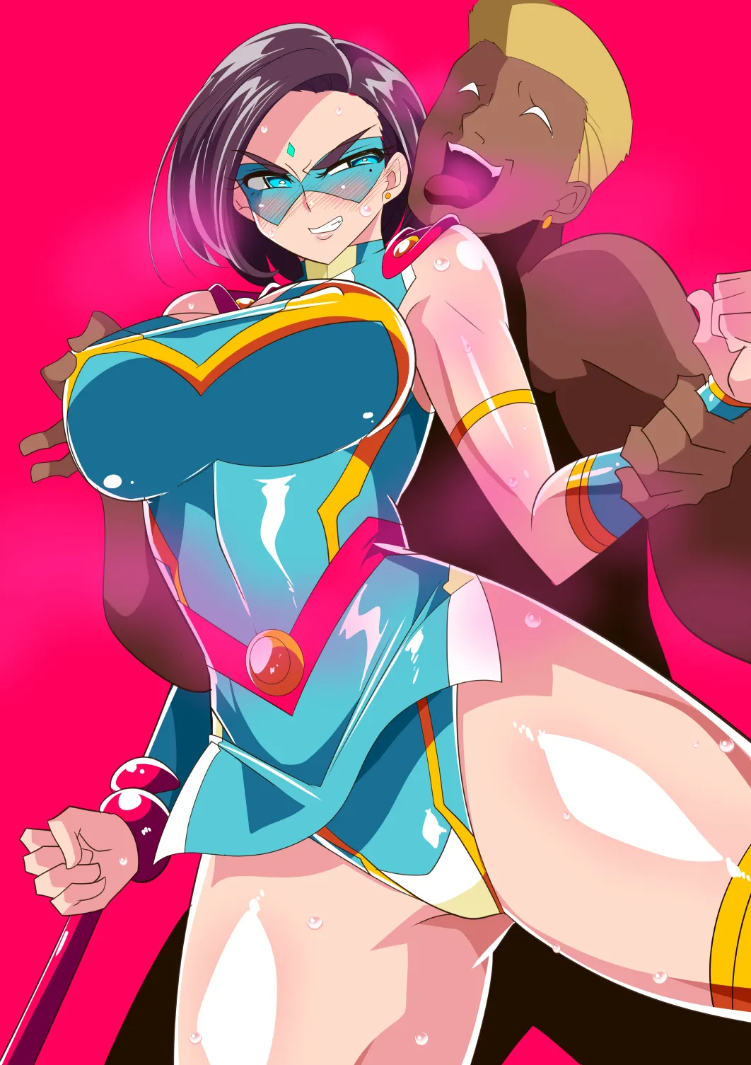 HentaiVN.net - Ảnh 4 - Hitozuma Choujin Mighty Madam! VS Saiin Yarichin Kaijin Zenpen - Oneshot