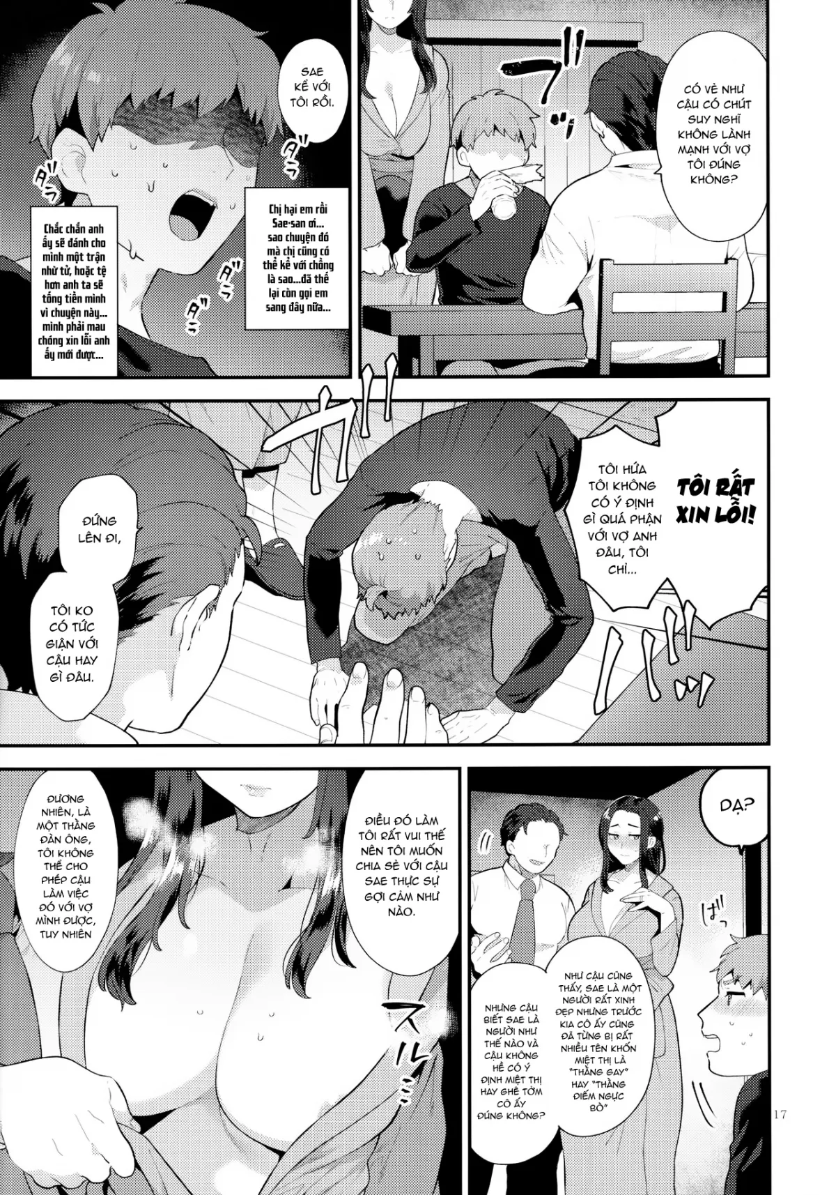 HentaiVN.net - Ảnh 17 - Chuyện tôi và vợ chồng hàng xóm [Sasou Oku-san] - Oneshot