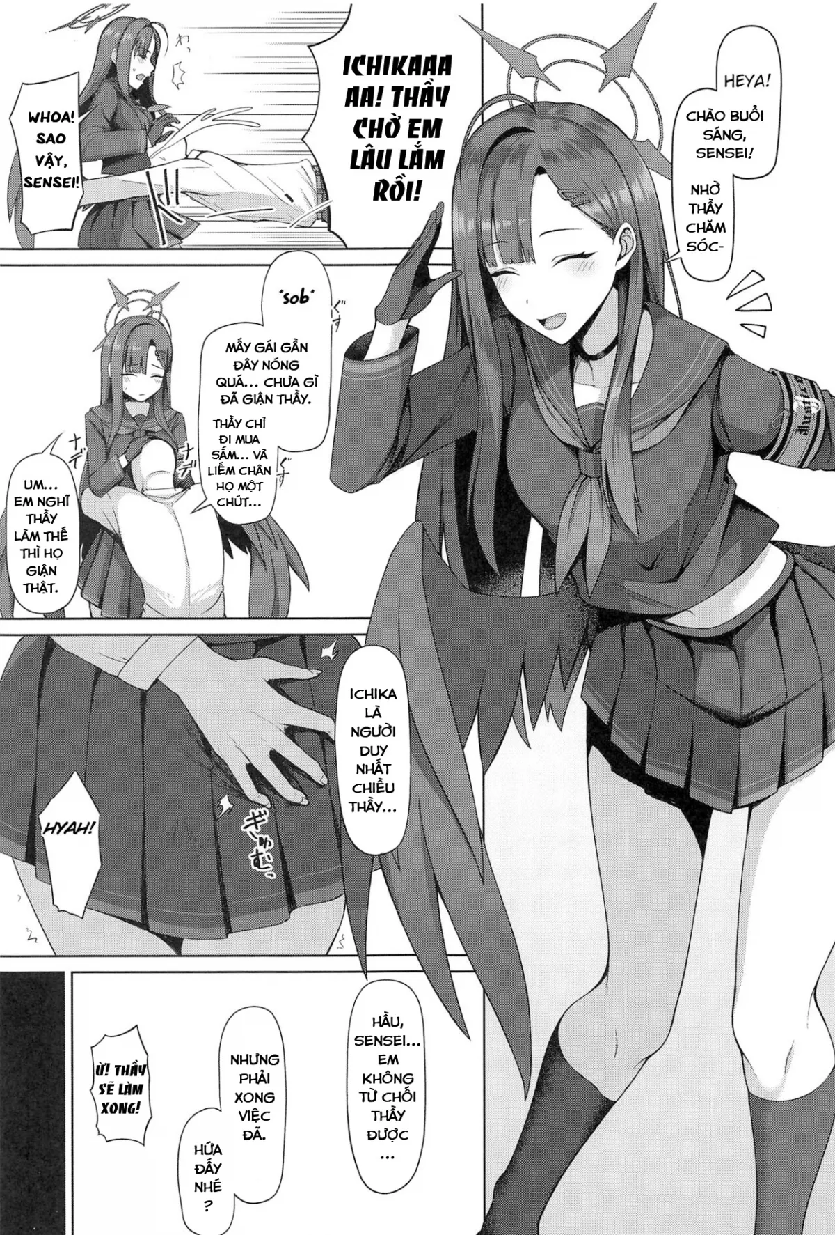 HentaiVN.net - Ảnh 5 - Sensei wa Shouganai Hitossu ne (Blue Archive) [Sensei, you're just so hopeless, aren't you?] - Oneshot