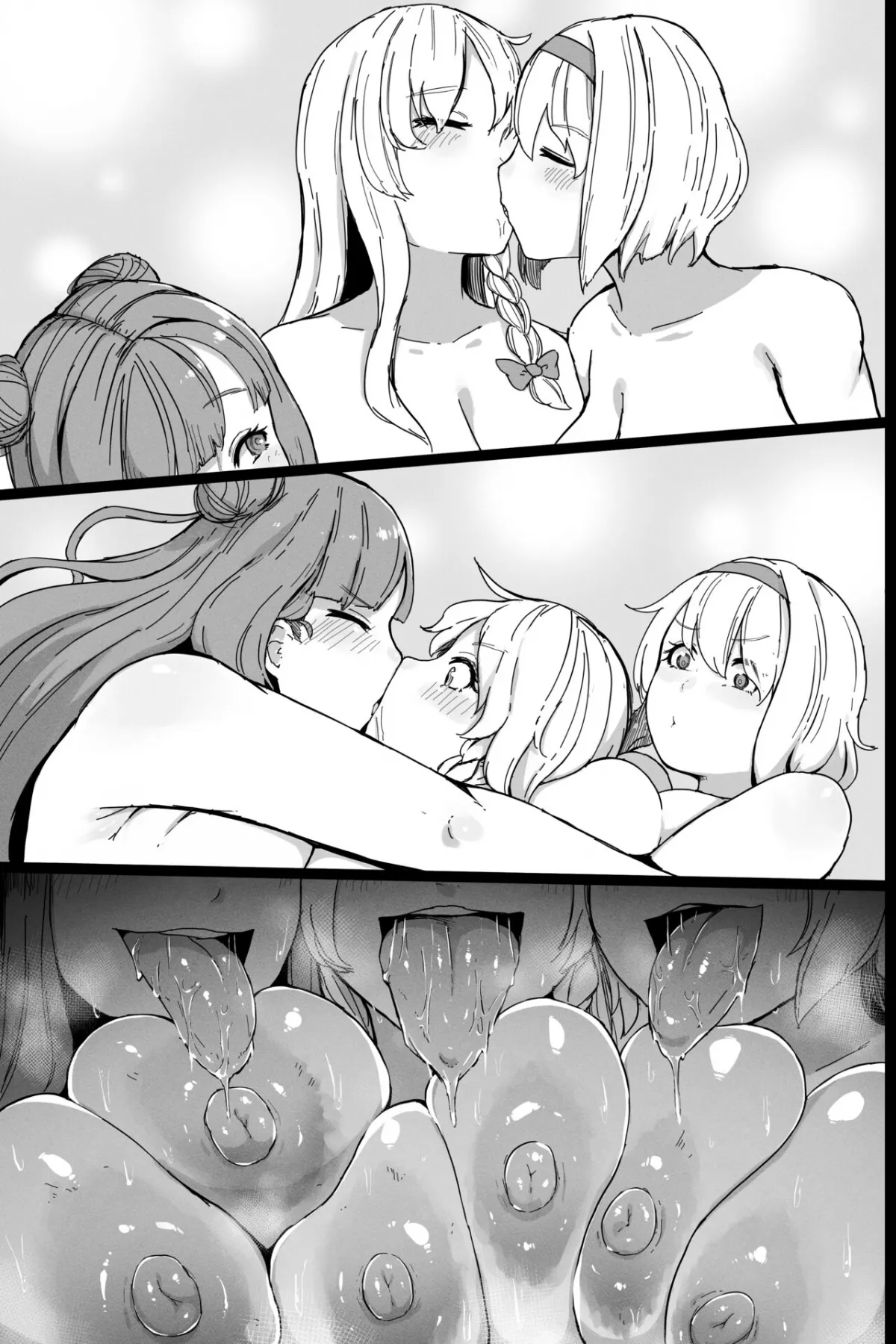 HentaiVN.net - Ảnh 17 - Ba bà chị múp rụp và cậu bé số hưởng - Oneshot