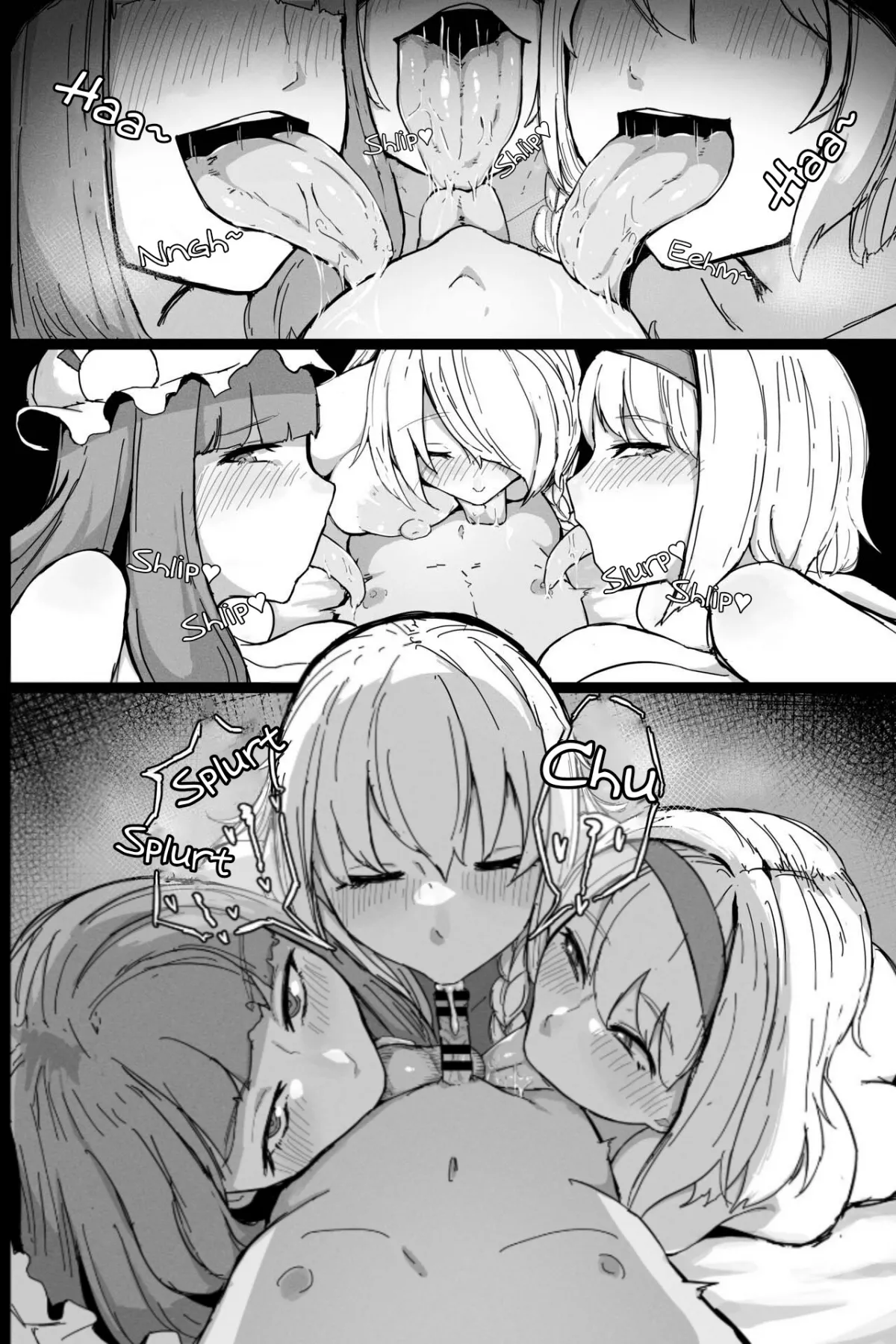 HentaiVN.net - Ảnh 8 - Ba bà chị múp rụp và cậu bé số hưởng - Oneshot