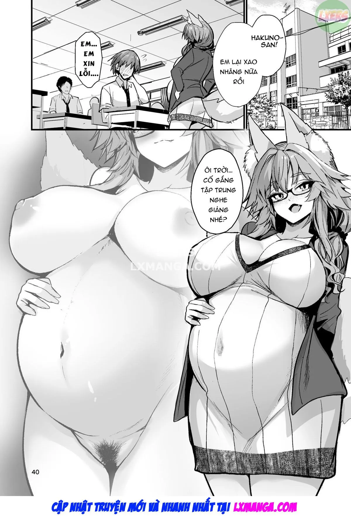 HentaiVN.net - Ảnh 43 - Beautiful Female Tacher Tamamo-chan [Bijin Jokyoushi Tamamo-chan] - Oneshot
