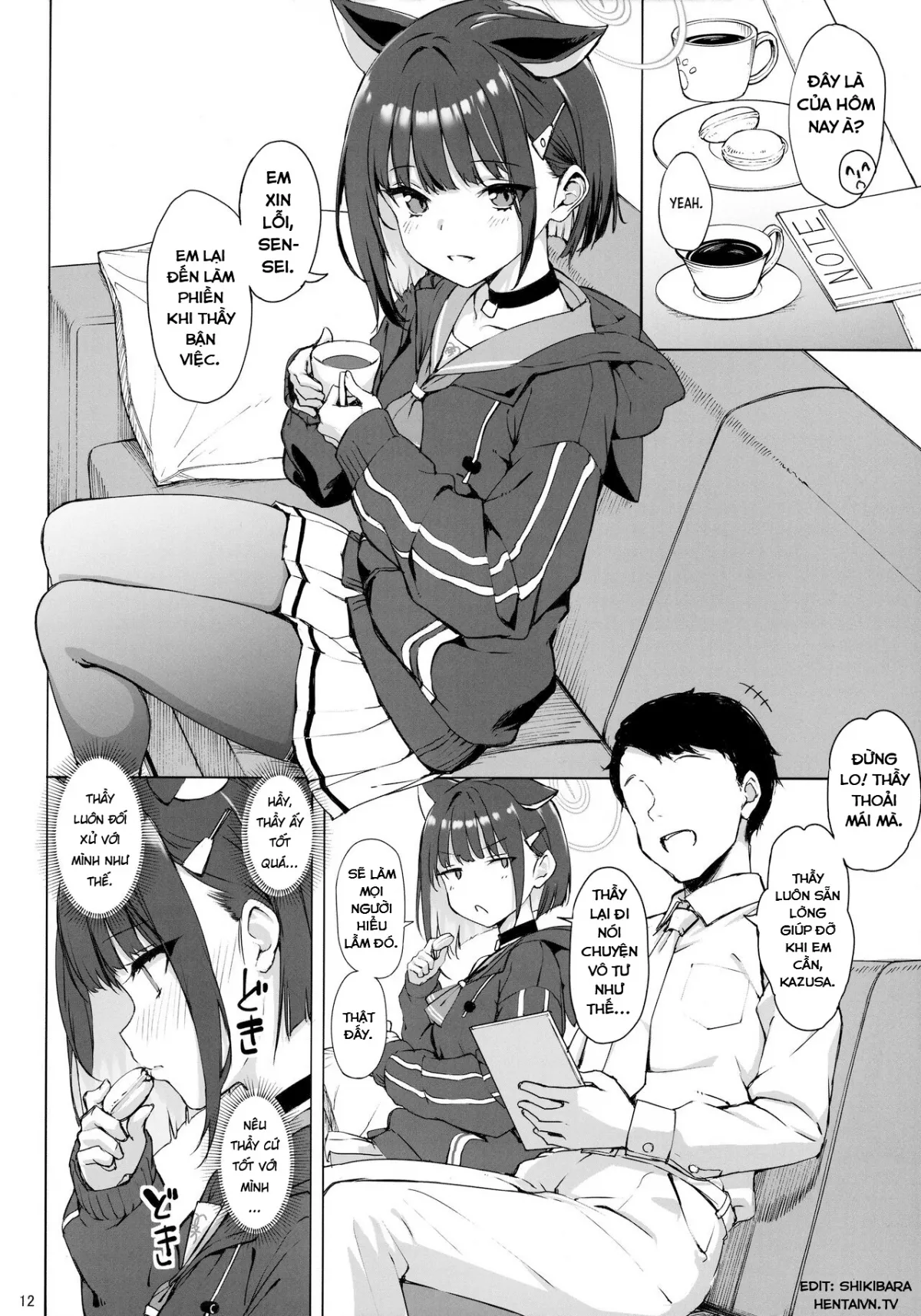 HentaiVN.net - Ảnh 14 - The Black Cat is of Age (Blue Archive) [ wa Otoshigoro] - Oneshot