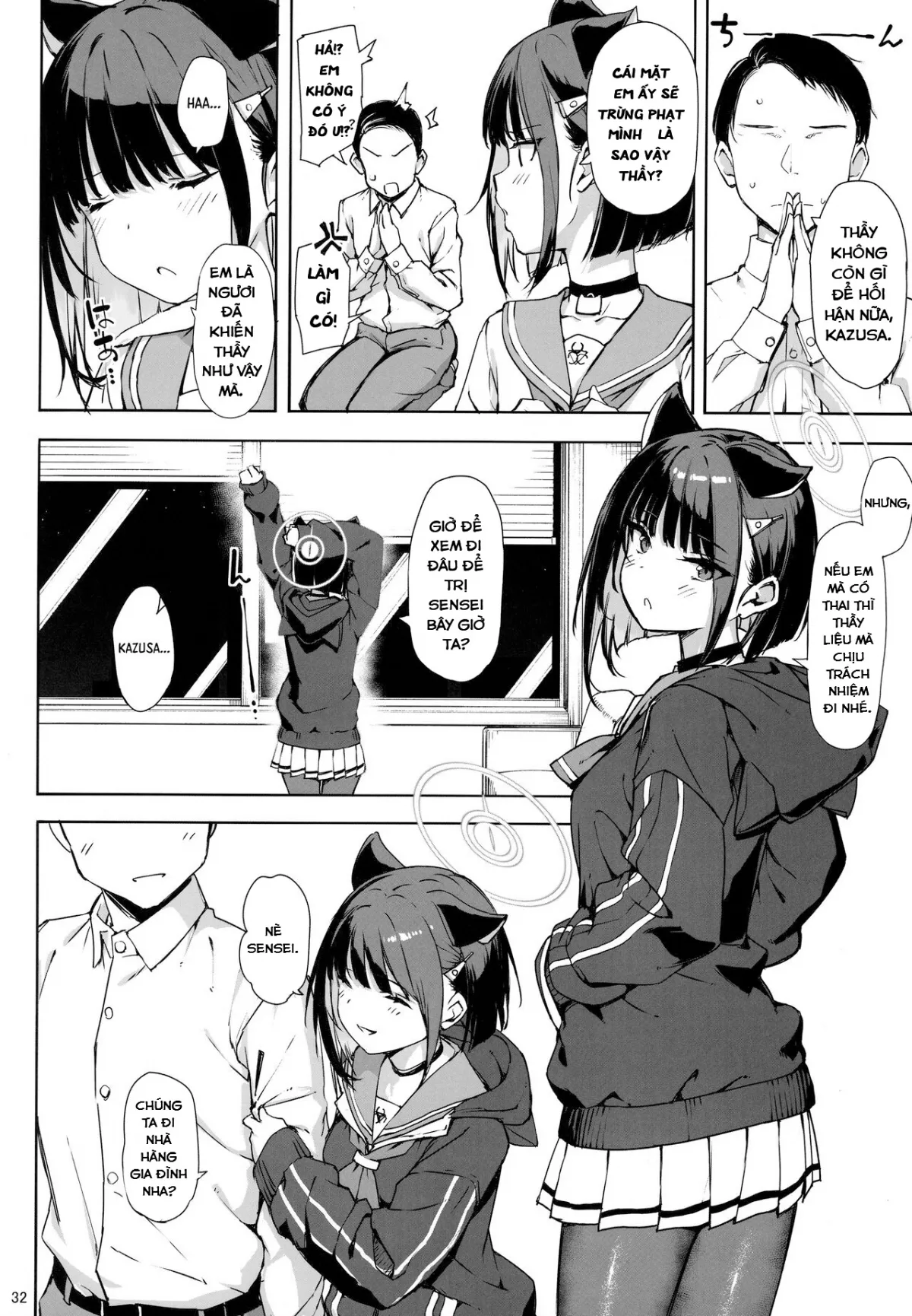 HentaiVN.net - Ảnh 34 - The Black Cat is of Age (Blue Archive) [ wa Otoshigoro] - Oneshot