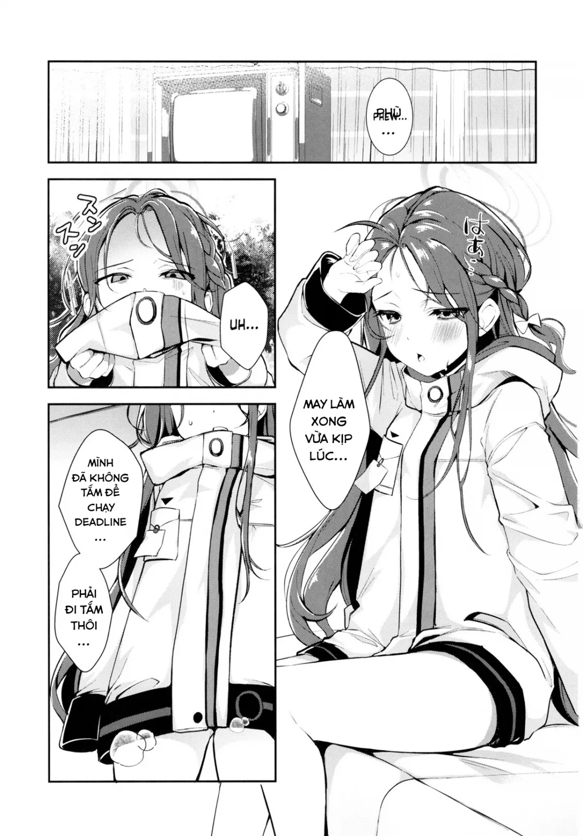 HentaiVN.net - Ảnh 5 - Sau khi chạy deadline. (Blue Archive) [Shimekiri no Ato de; After the deadline] - Oneshot