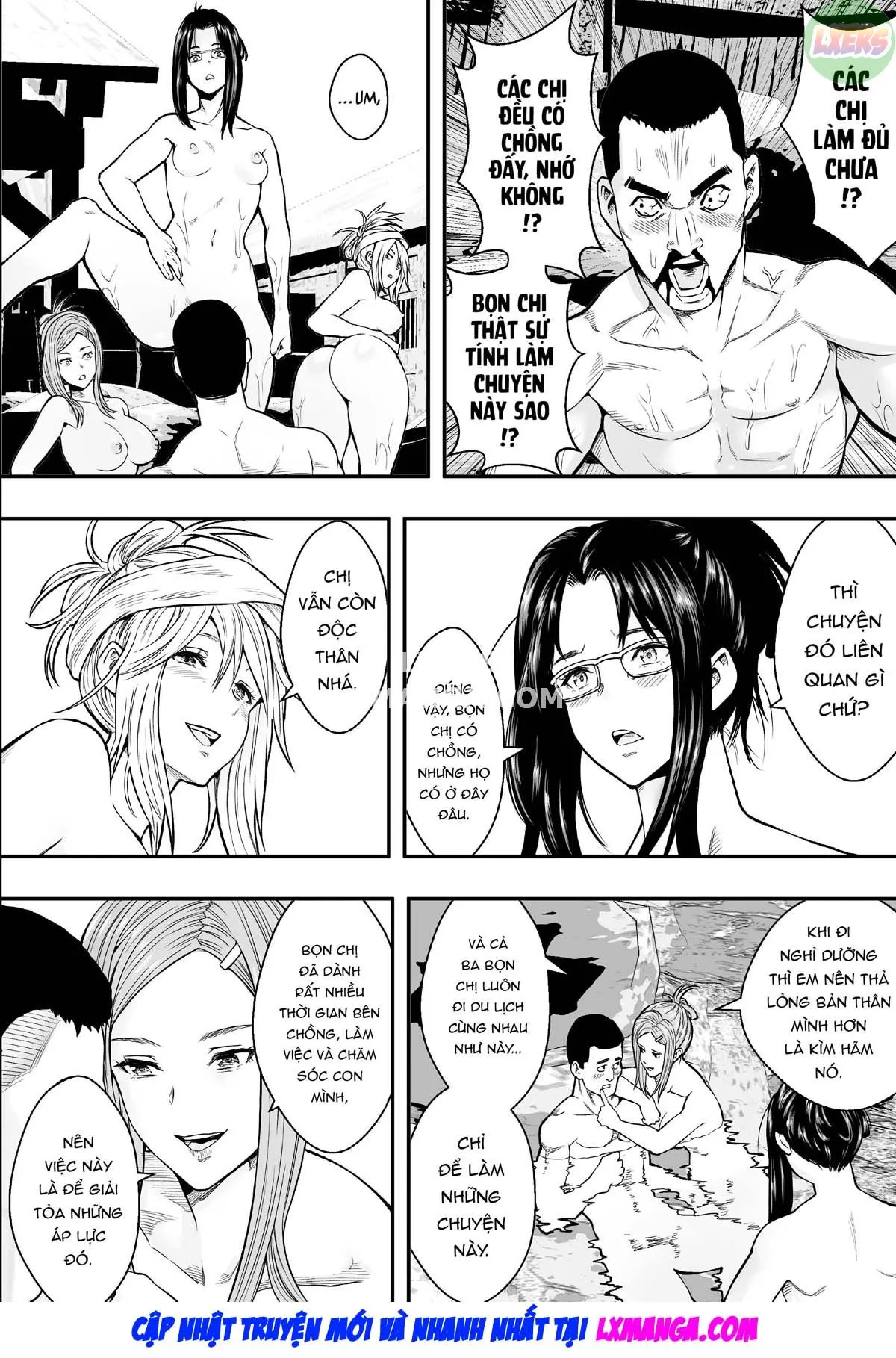 HentaiVN.net - Ảnh 16 - Onsen Ryokou to Zetsurin Hitozuma-tachi - Oneshot