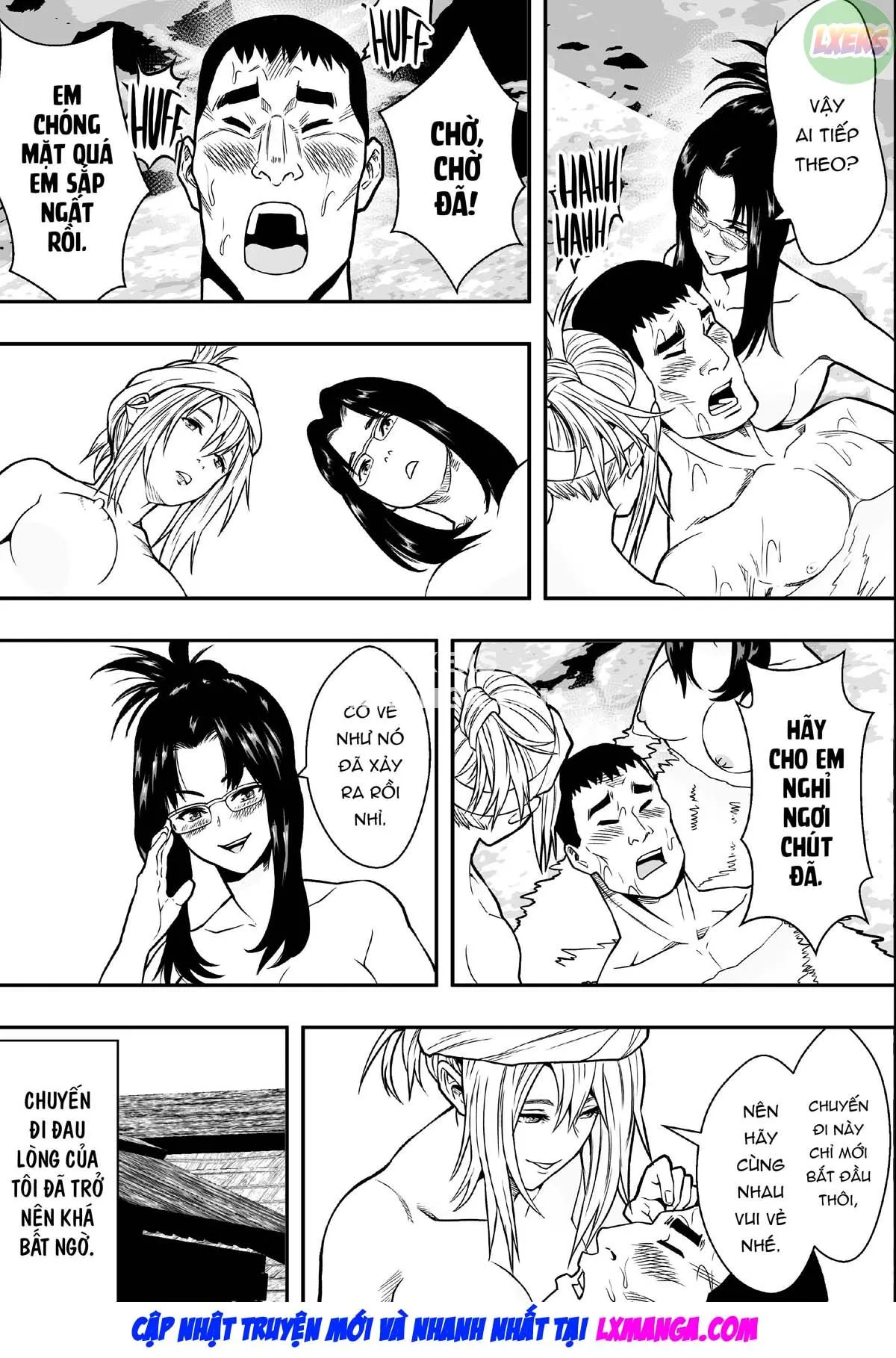 HentaiVN.net - Ảnh 25 - Onsen Ryokou to Zetsurin Hitozuma-tachi - Oneshot