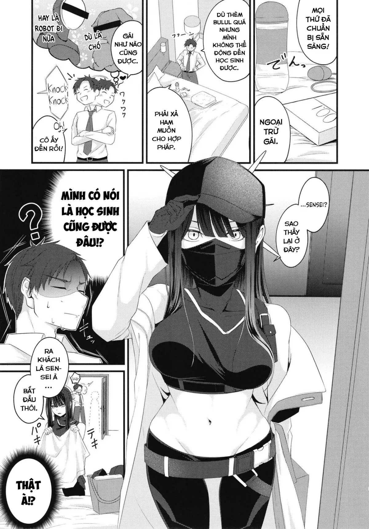 HentaiVN.net - Ảnh 5 - Công việc đầu tiên của Saori. (Blue Archive) [Saori no Hajimete Delivery; Saori’s First Delivery] - Oneshot
