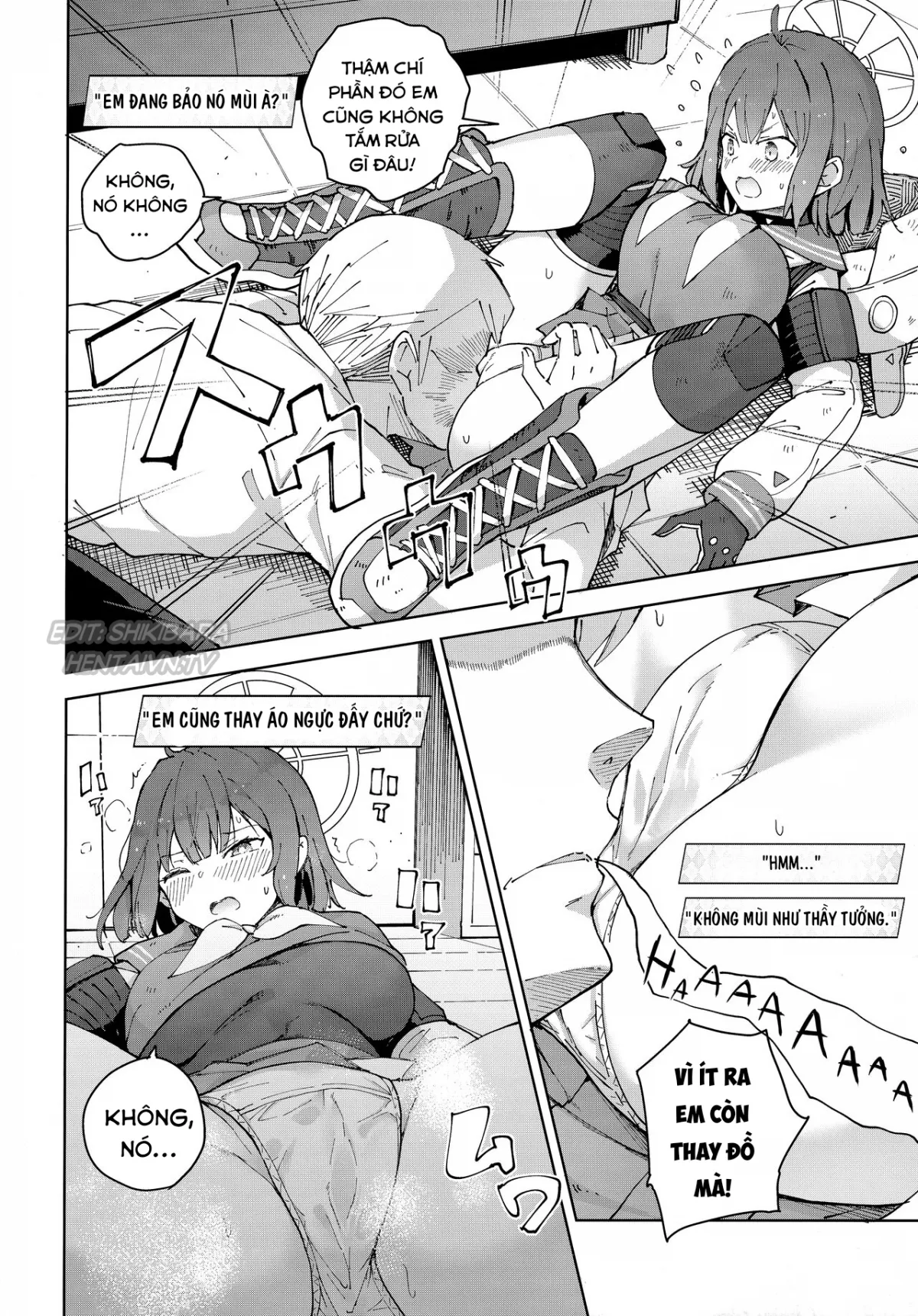 HentaiVN.net - Ảnh 12 - Tôi nứng sau khi ngửi mùi của Saki. (Blue Archive) [Saki o Suinagara H suru Hanashi | That Time; Boned Saki While Getting a Nice Whiff of Her] - Oneshot