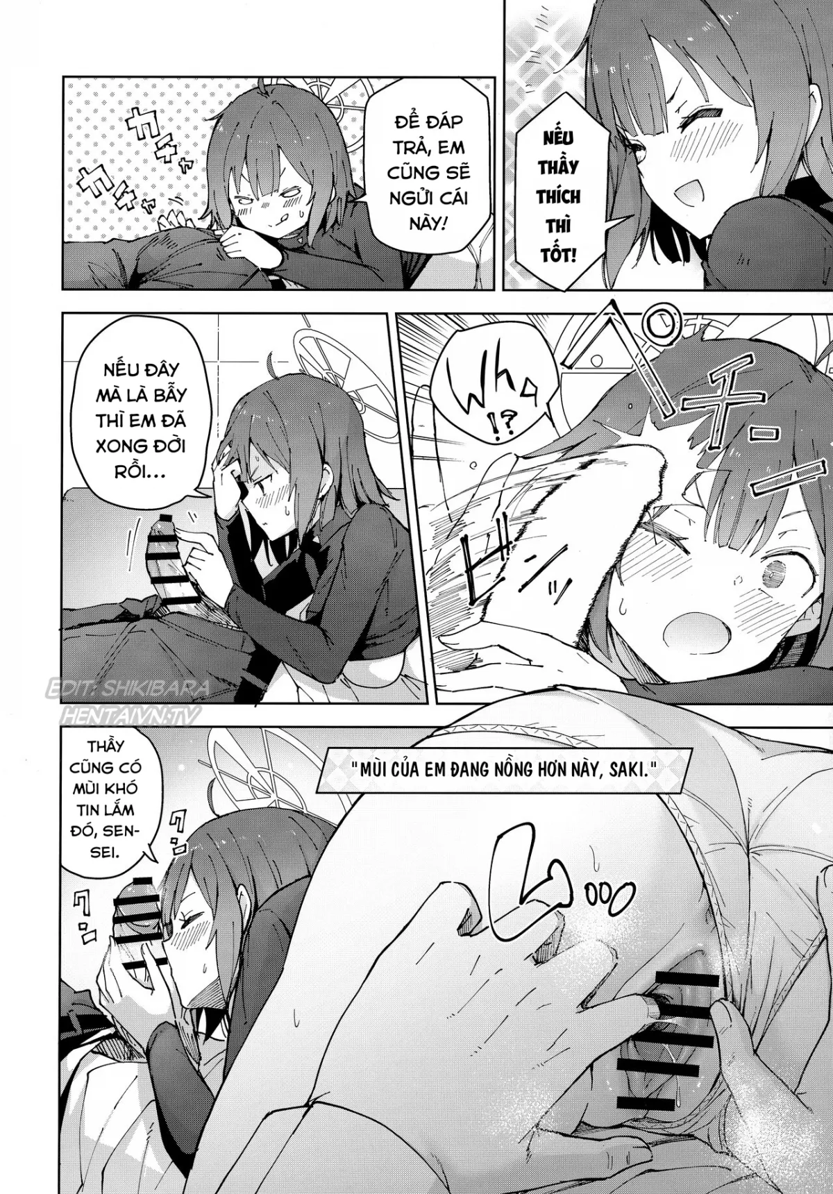 HentaiVN.net - Ảnh 16 - Tôi nứng sau khi ngửi mùi của Saki. (Blue Archive) [Saki o Suinagara H suru Hanashi | That Time; Boned Saki While Getting a Nice Whiff of Her] - Oneshot