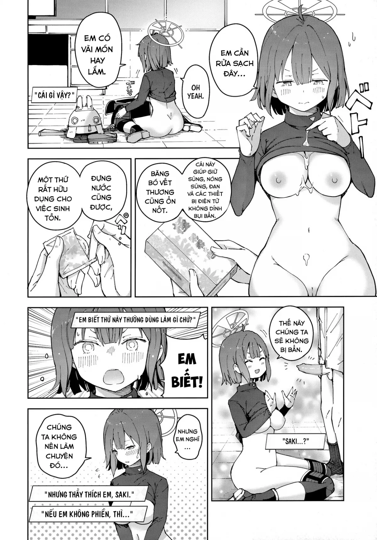 HentaiVN.net - Ảnh 18 - Tôi nứng sau khi ngửi mùi của Saki. (Blue Archive) [Saki o Suinagara H suru Hanashi | That Time; Boned Saki While Getting a Nice Whiff of Her] - Oneshot