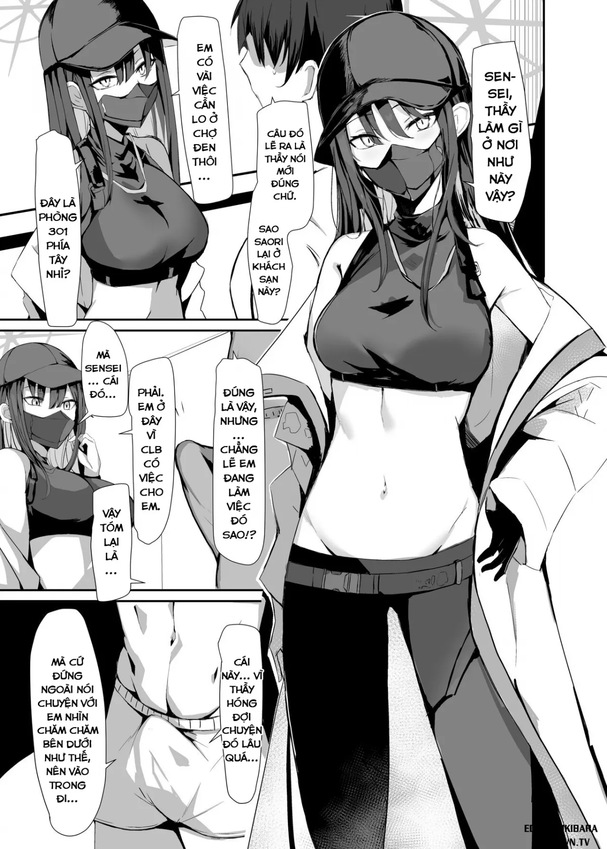 HentaiVN.net - Ảnh 9 - DeliHeal Yondara Saori ga Kite Sonomama Ecchi Suru Hon (Blue Archive) [The Book Where I Hired A Sex Worker But Then Saori Showed Up And Just Like That We Had Sex] - Oneshot