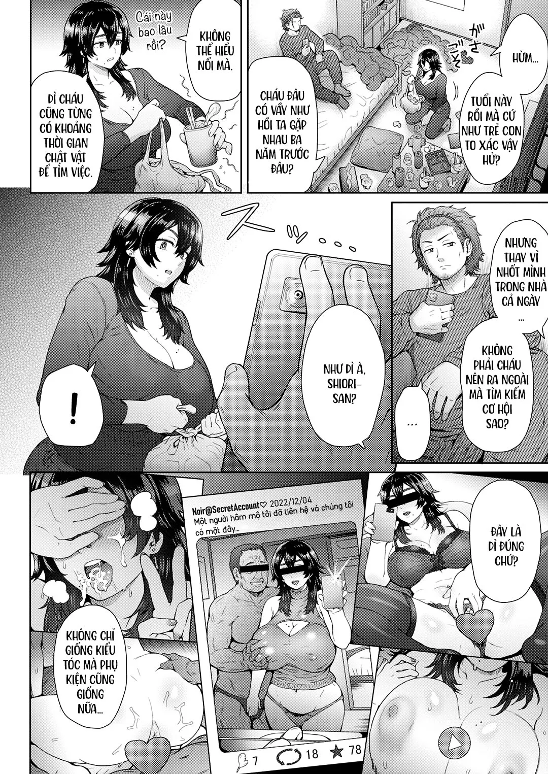 HentaiVN.net - Ảnh 5 - Dì tôi có một tài khoản bí mật? - Oneshot