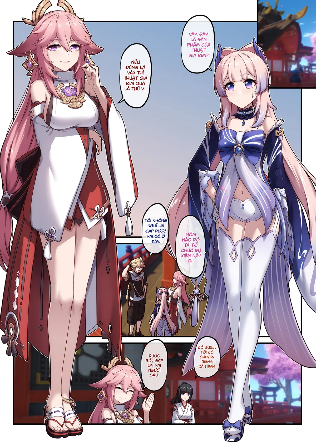 HentaiVN.net - Ảnh 3 - Kokomi and Miko ~ Love is war [心海と神子 ~ 恋は戦争] - Oneshot