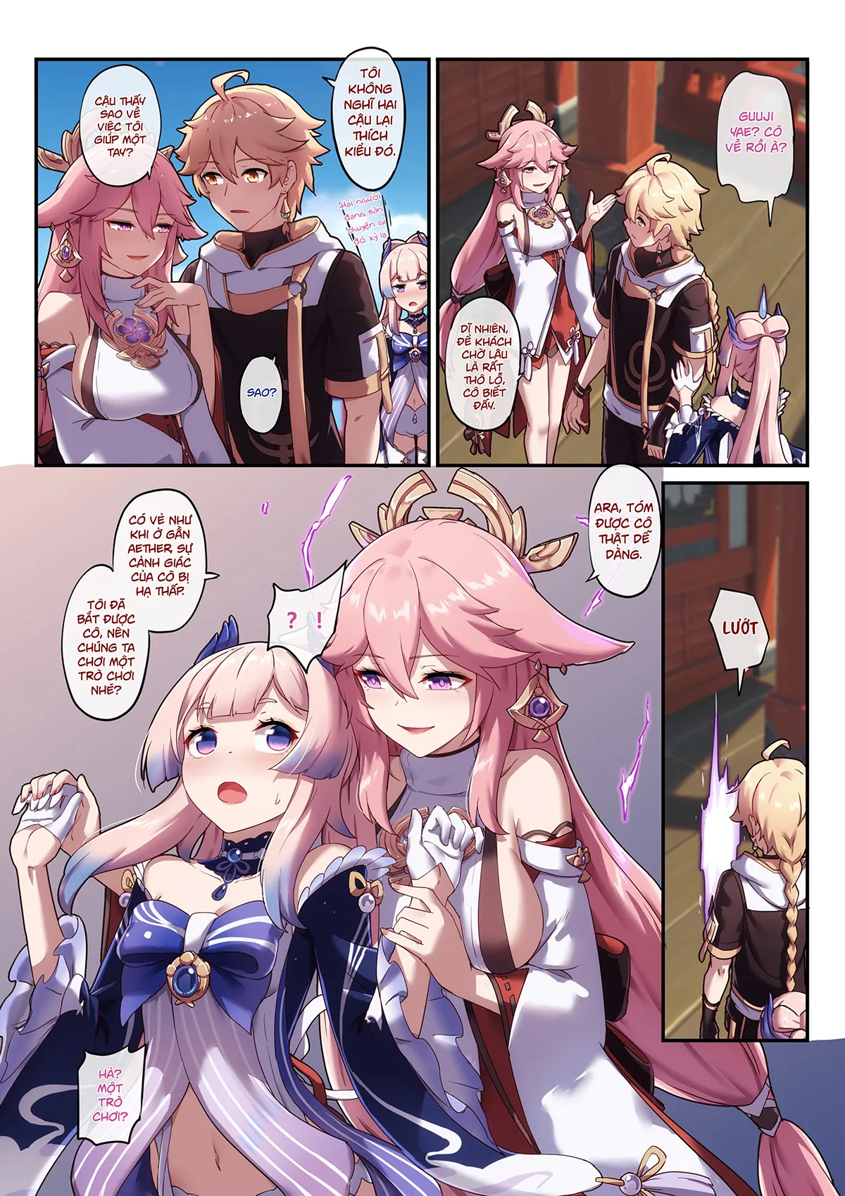 HentaiVN.net - Ảnh 6 - Kokomi and Miko ~ Love is war [心海と神子 ~ 恋は戦争] - Oneshot