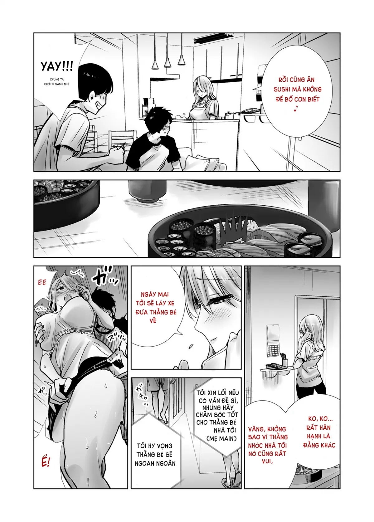 HentaiVN.net - Ảnh 22 - Chơi Mẹ Bạn [Tomodachi no Mama ga Boku no Dekachin de Ikimakutta Hanashi] - Oneshot siêu phẩm