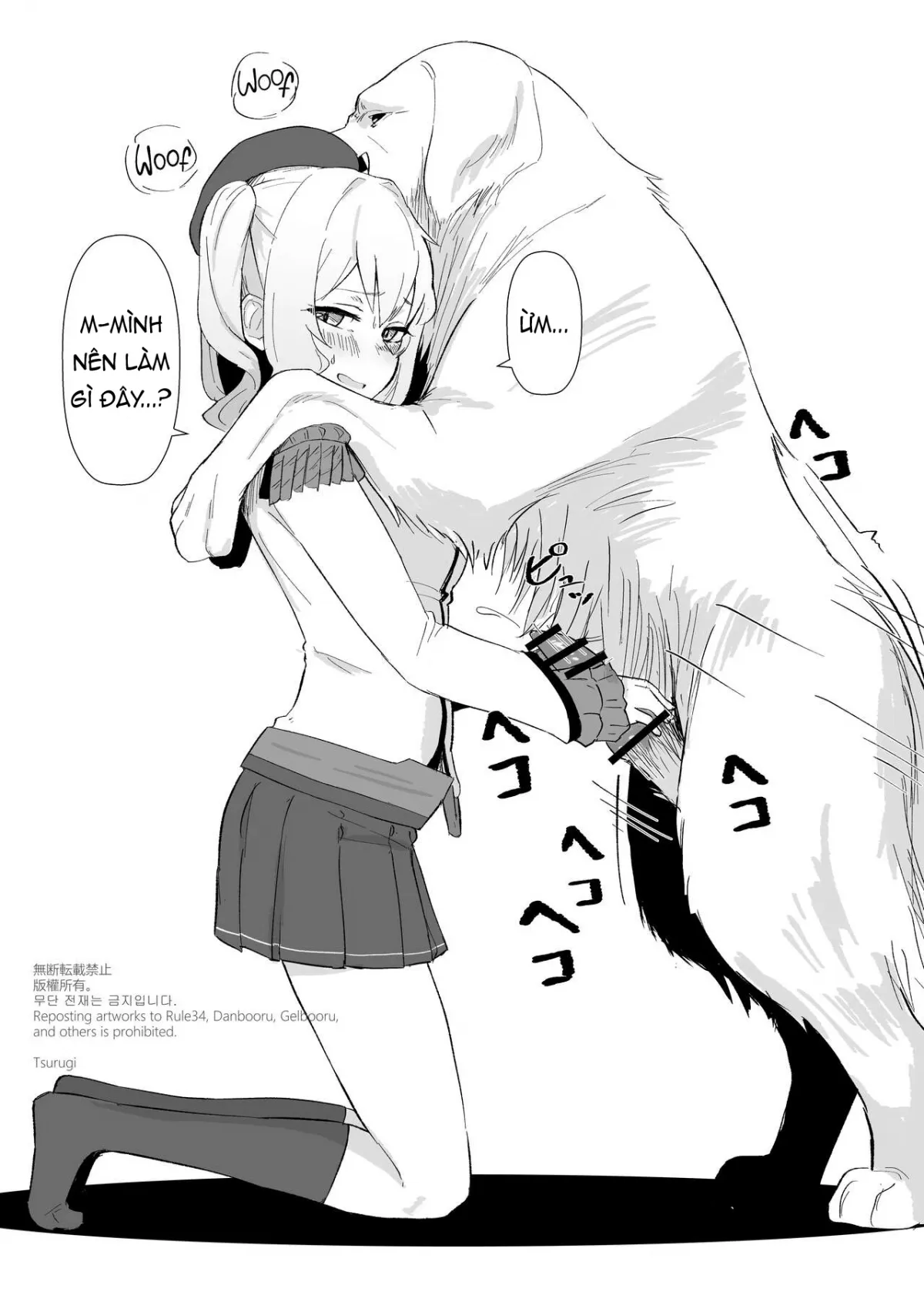 HentaiVN.net - Ảnh 3 - Chó Gì Mà To Thế Nhỉ! [おおきいワンちゃんですね！] - 1shot