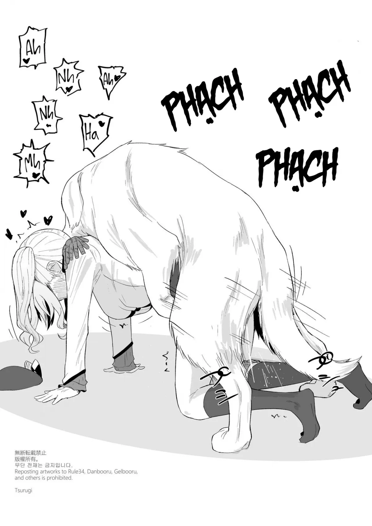 HentaiVN.net - Ảnh 4 - Chó Gì Mà To Thế Nhỉ! [おおきいワンちゃんですね！] - 1shot