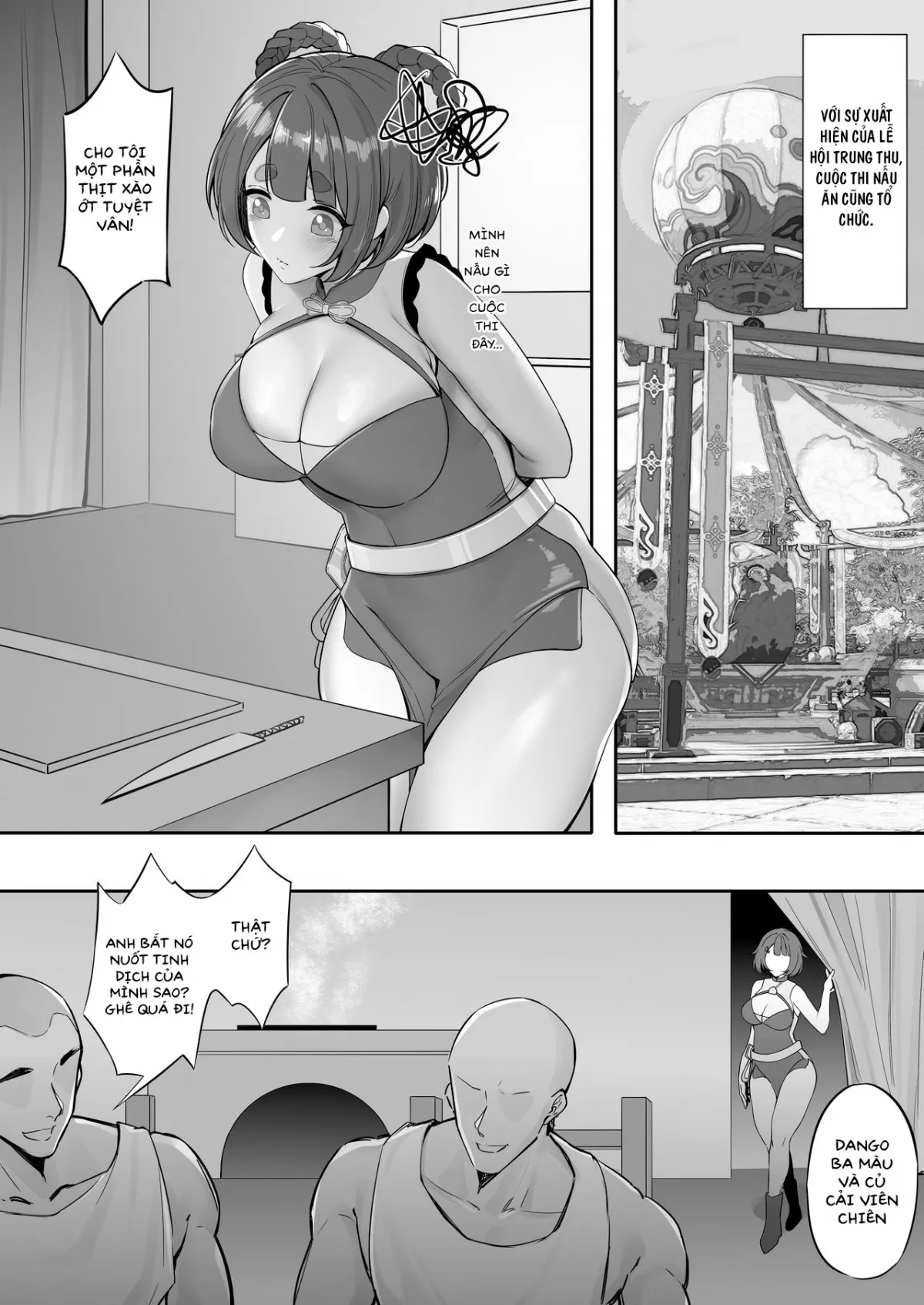HentaiVN.net - Ảnh 3 - Cuộc thi ẩm thực trung thu của Xiangling [香菱逐月节美食大作战] - Oneshot