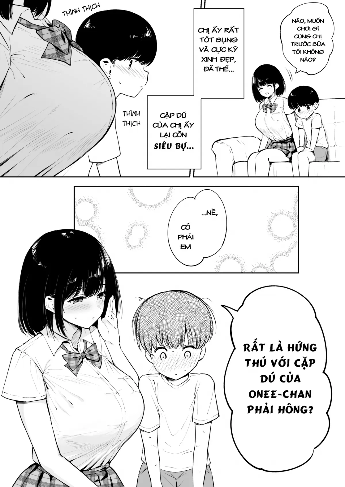 HentaiVN.net - Ảnh 3 - Cô Chị Hàng Xóm Dú Bự Nhận Nhóc Shota Làm Em Nuôi... Để Làm Thịt! [Kinjo no Onee-chan to Orusu Ban; Home Alone with the Neighborhood Onee-chan] - Oneshot